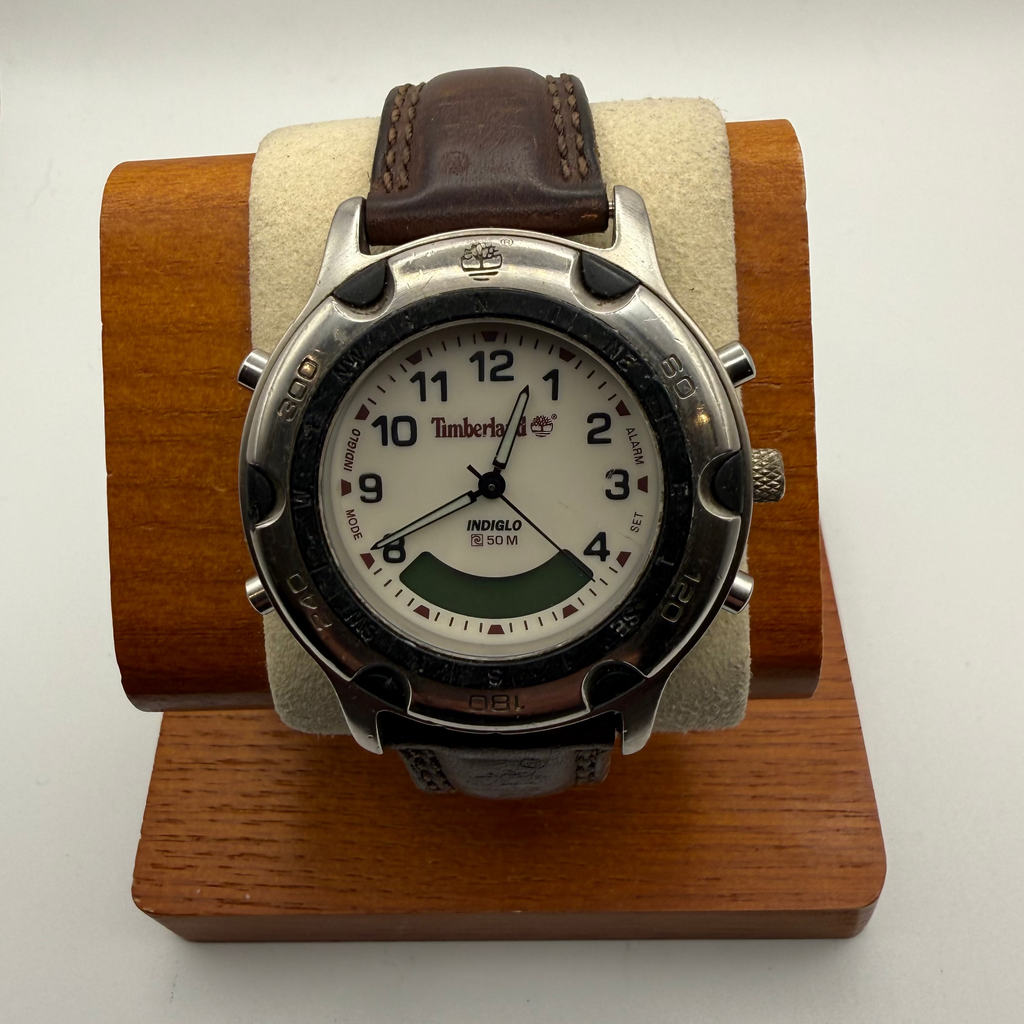 Timberland Indiglo 50M Alarm Watch – Brown Leather Strap- £29.95