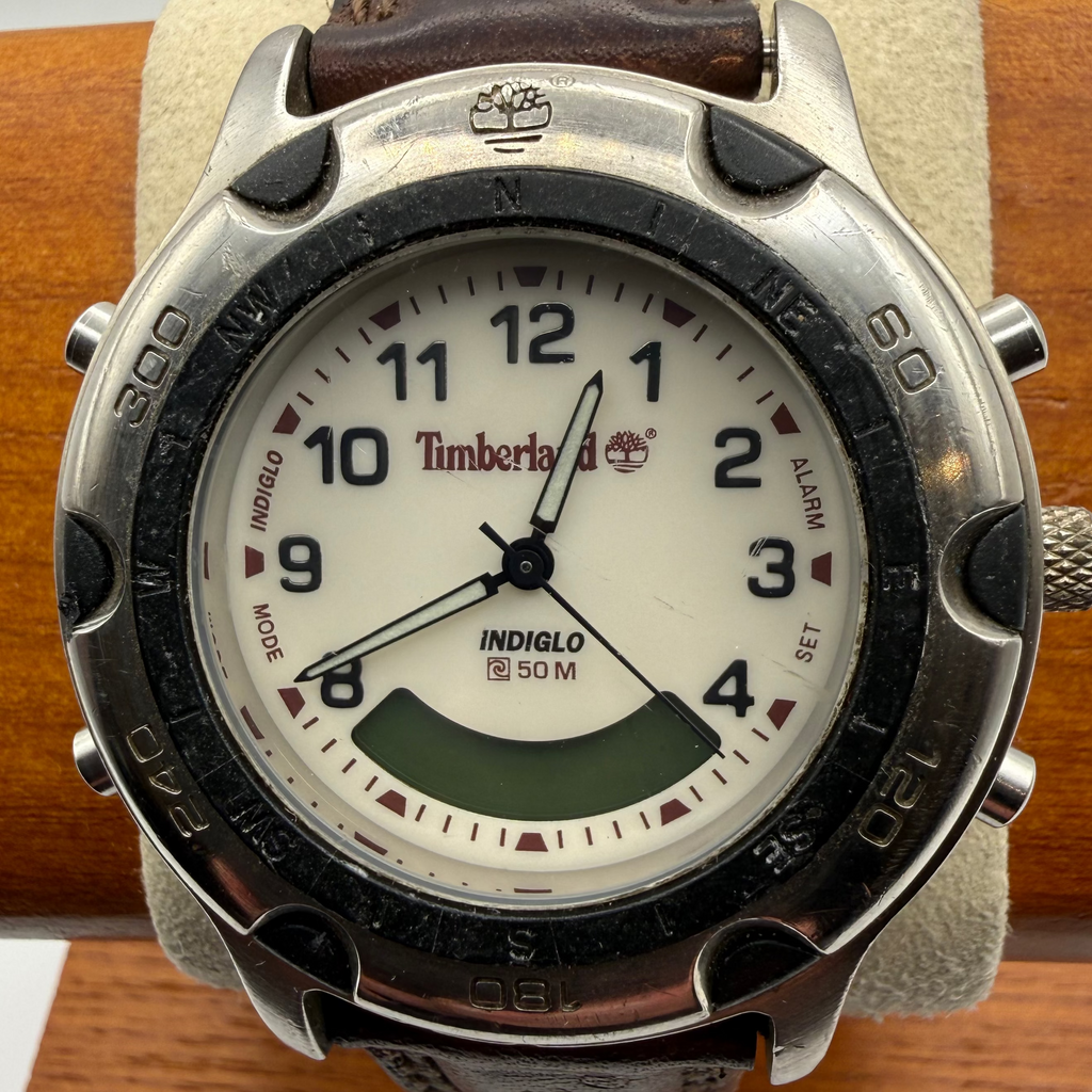Timberland Indiglo 50M Alarm Watch – Brown Leather Strap- £29.95