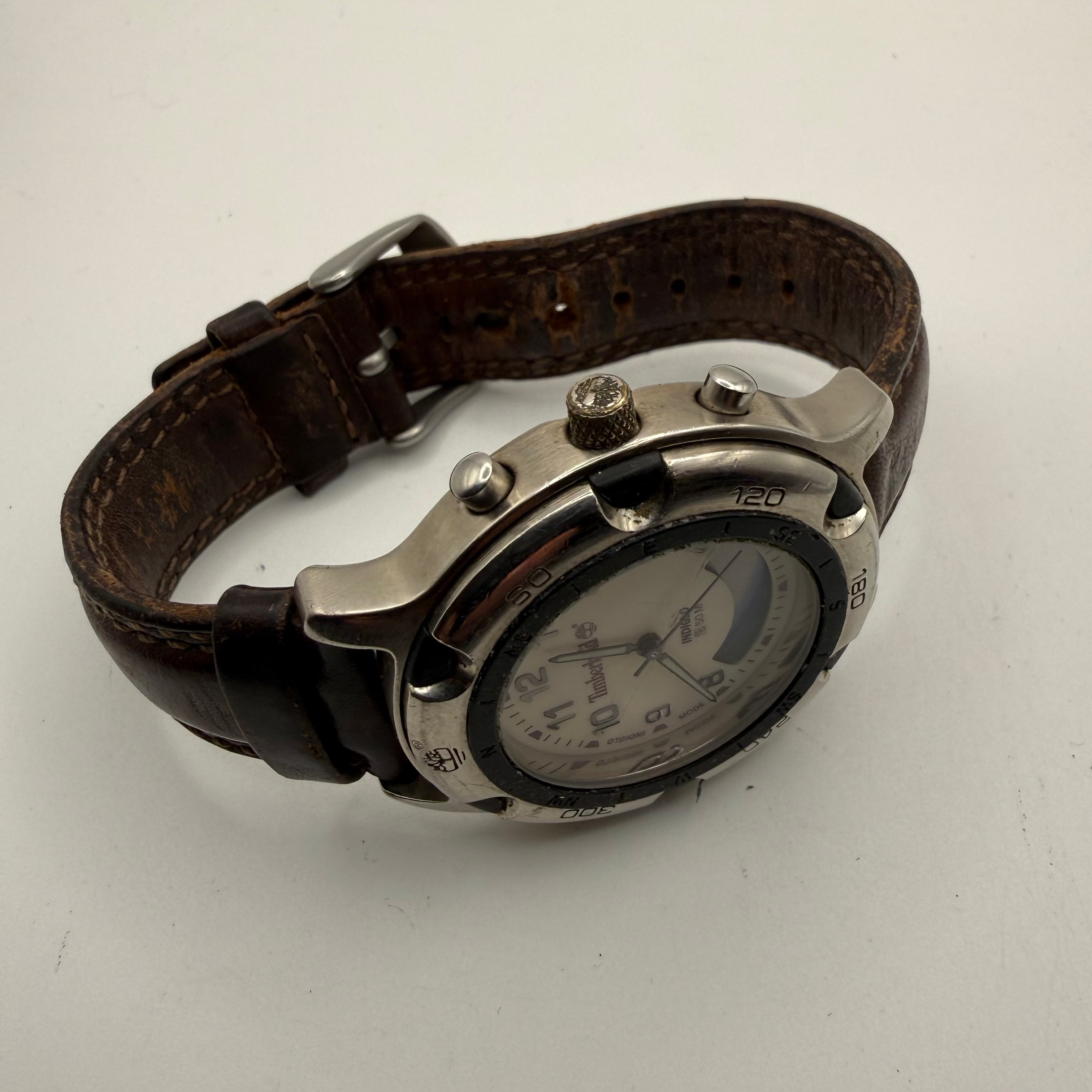 Timberland Indiglo 50M Alarm Watch – Brown Leather Strap- £29.95