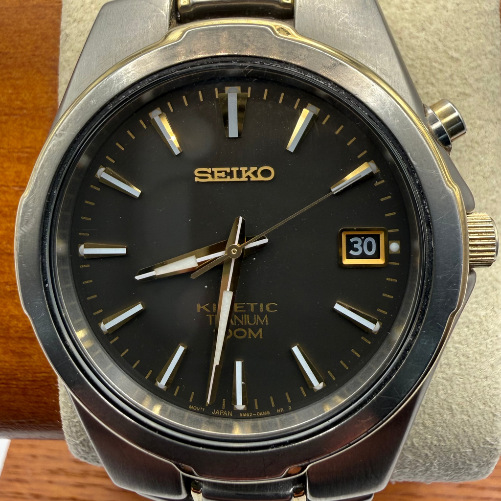 Seiko Kinetic Titanium Watch – April 2000 – Serviced, New Capacitor- £79.99