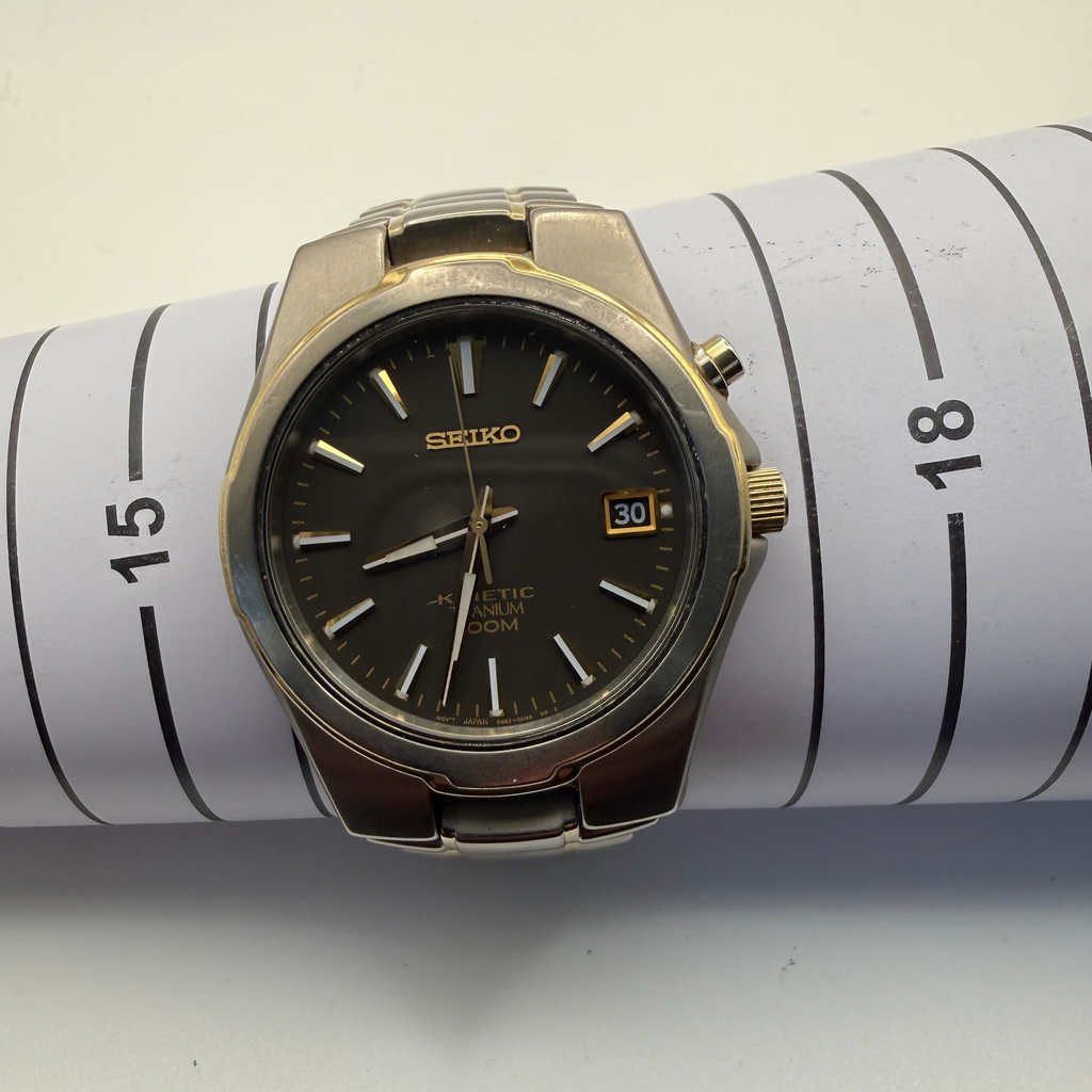 Seiko Kinetic Titanium Watch – April 2000 – Serviced, New Capacitor- £79.99