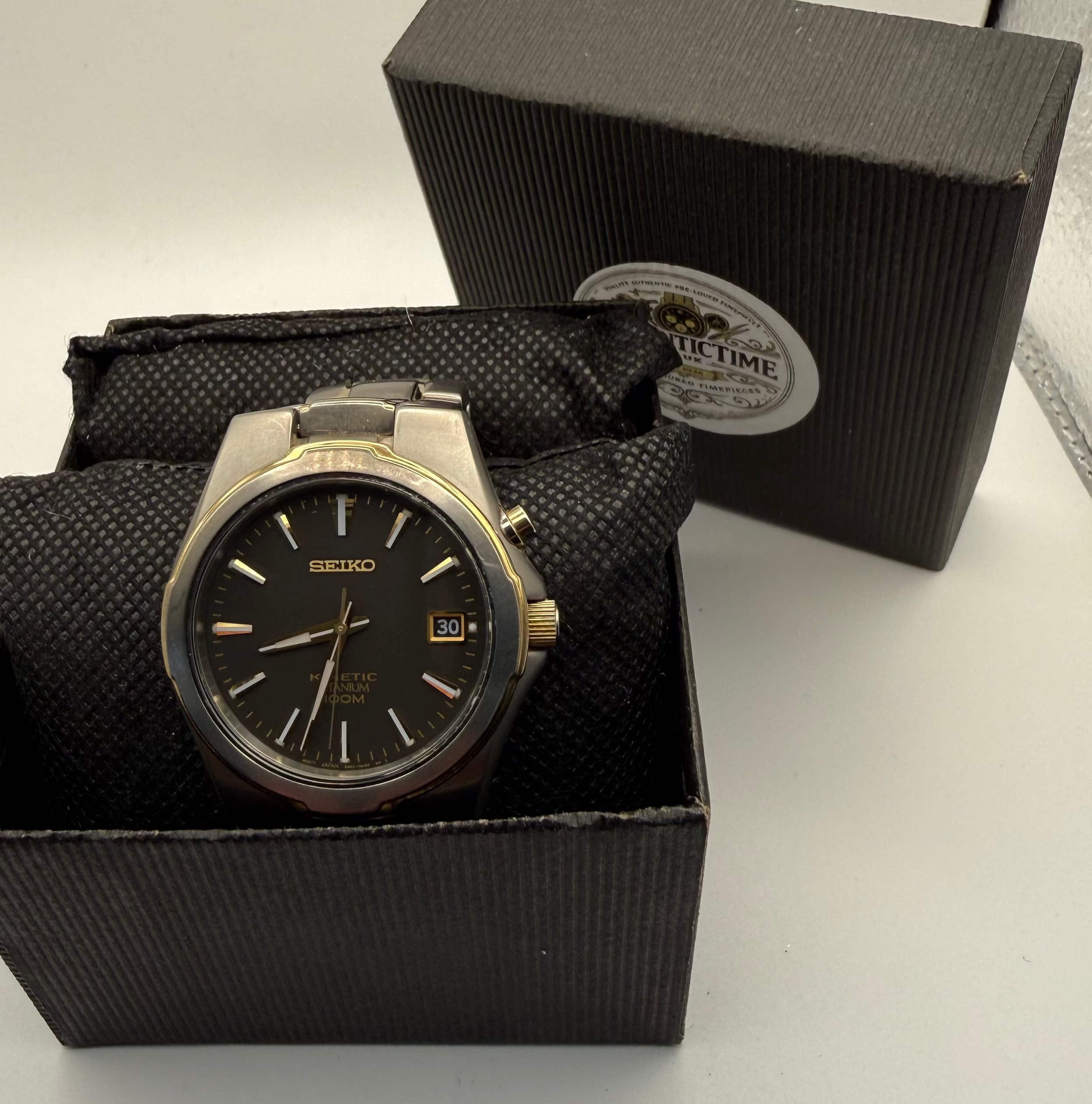 Seiko Kinetic Titanium Watch – April 2000 – Serviced, New Capacitor- £79.99