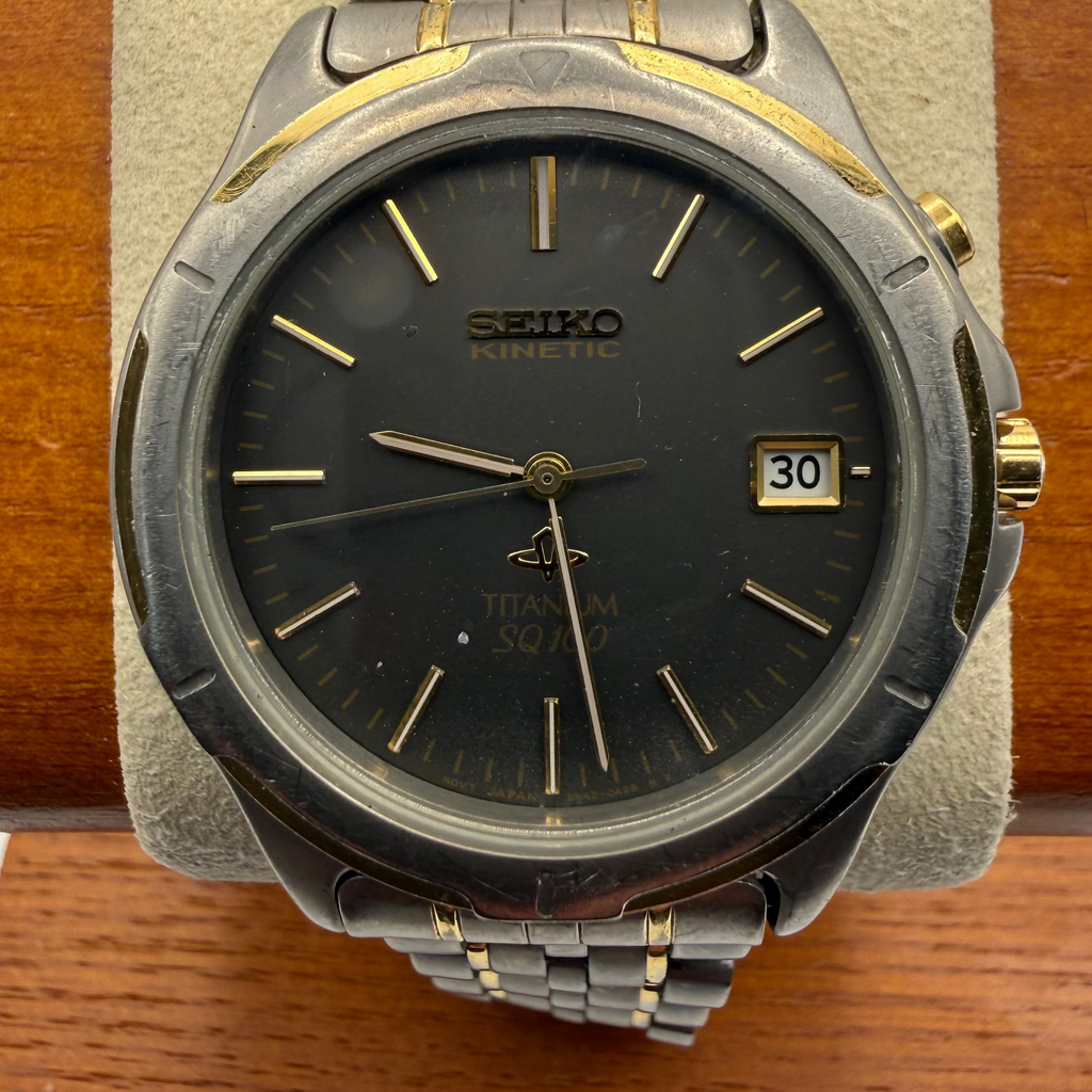 Seiko Kinetic Titanium SQ100, case/reference 5M42-0A30.- £89.99