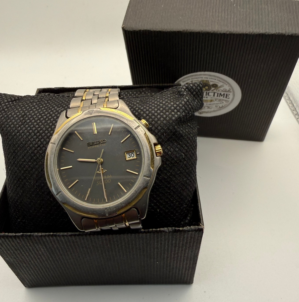 Seiko Kinetic Titanium SQ100, case/reference 5M42-0A30.- £89.99