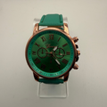 GENEVA PLATINUM GREEN DIAL CHRONOGRAPH WATCH – NEW IN BOX- £10.00