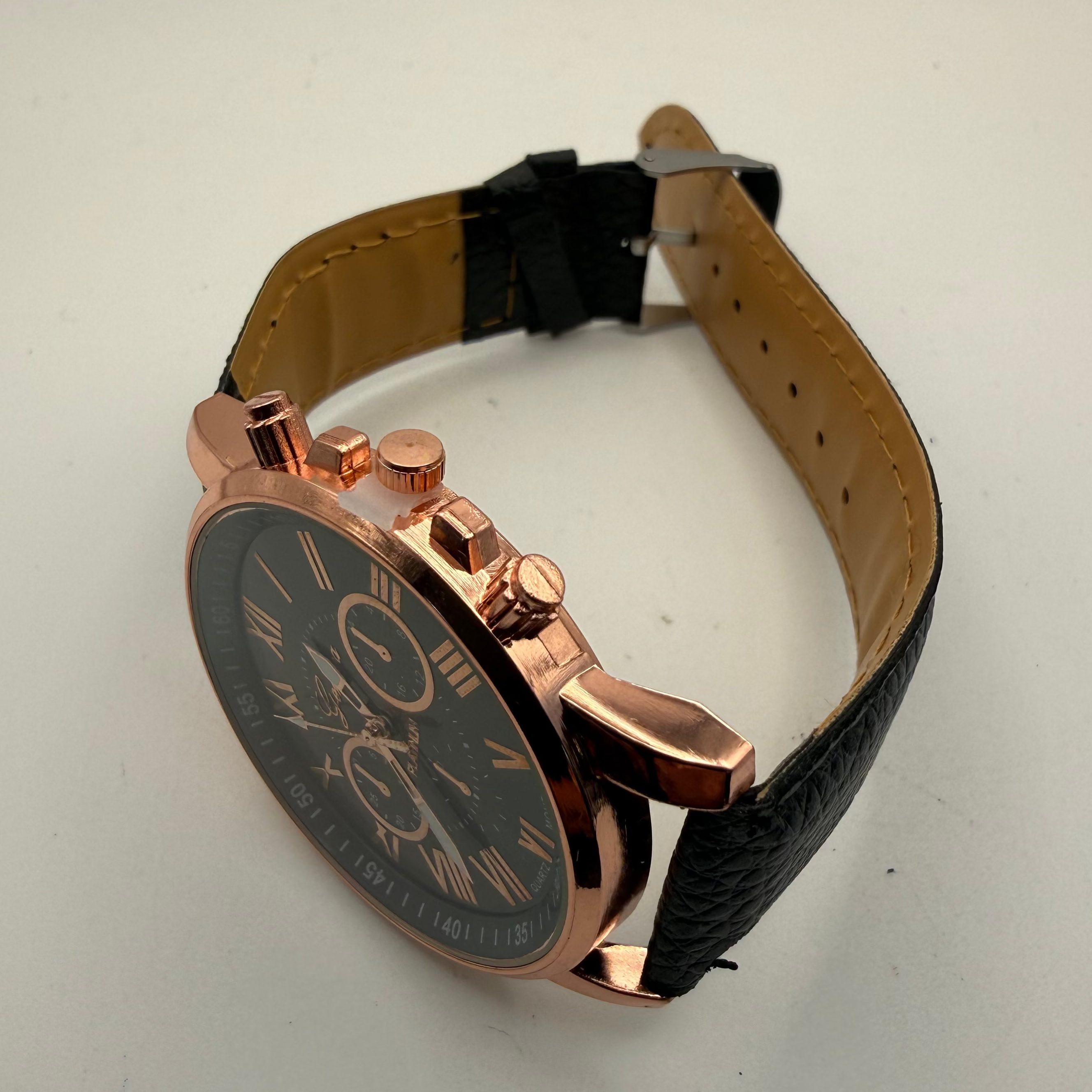 Geneva Rose Gold Tone Black Dial Quartz Watch – New In Box- £10.0