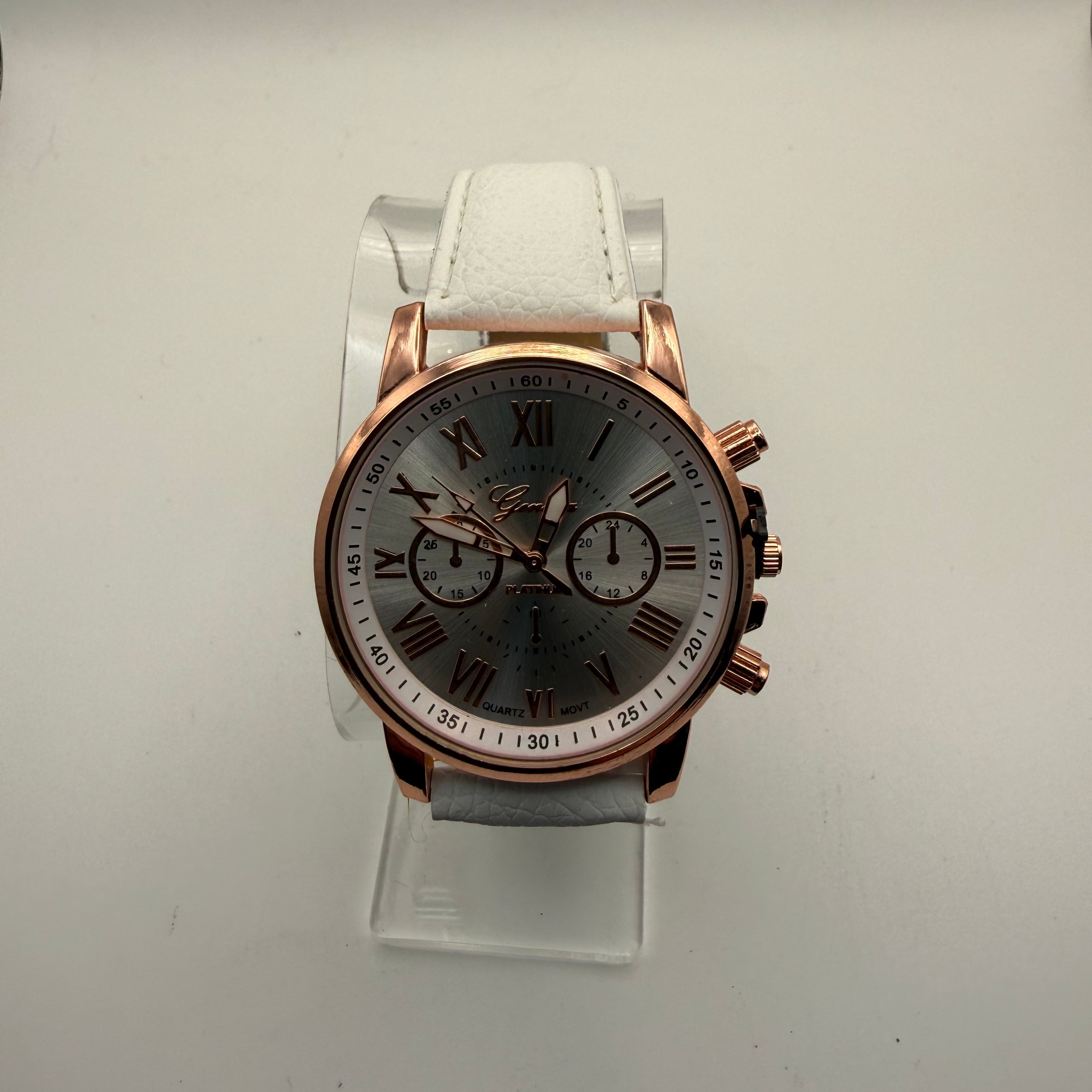 Geneva Platinum Rose Gold Tone Quartz Watch – New In Box- £10.00