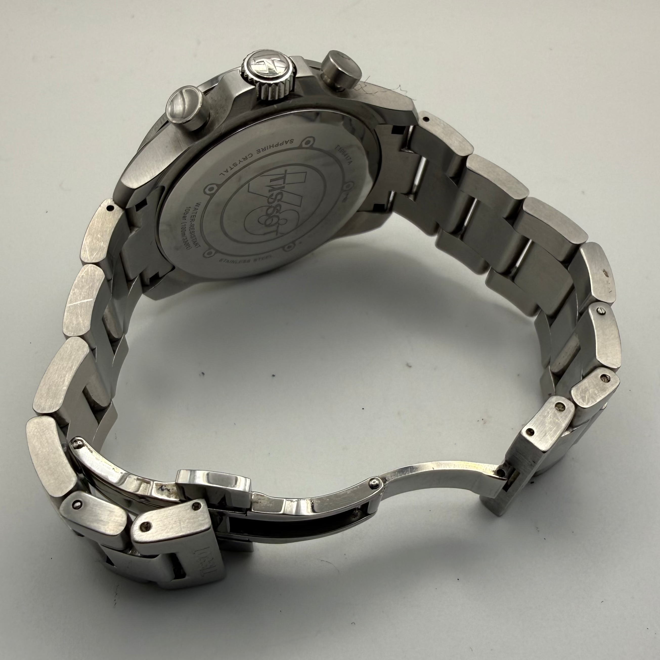 Tissot V8 Chronograph T- Sprt Swiss Black Dial Full Set Stainless Steel Watch- £229.99