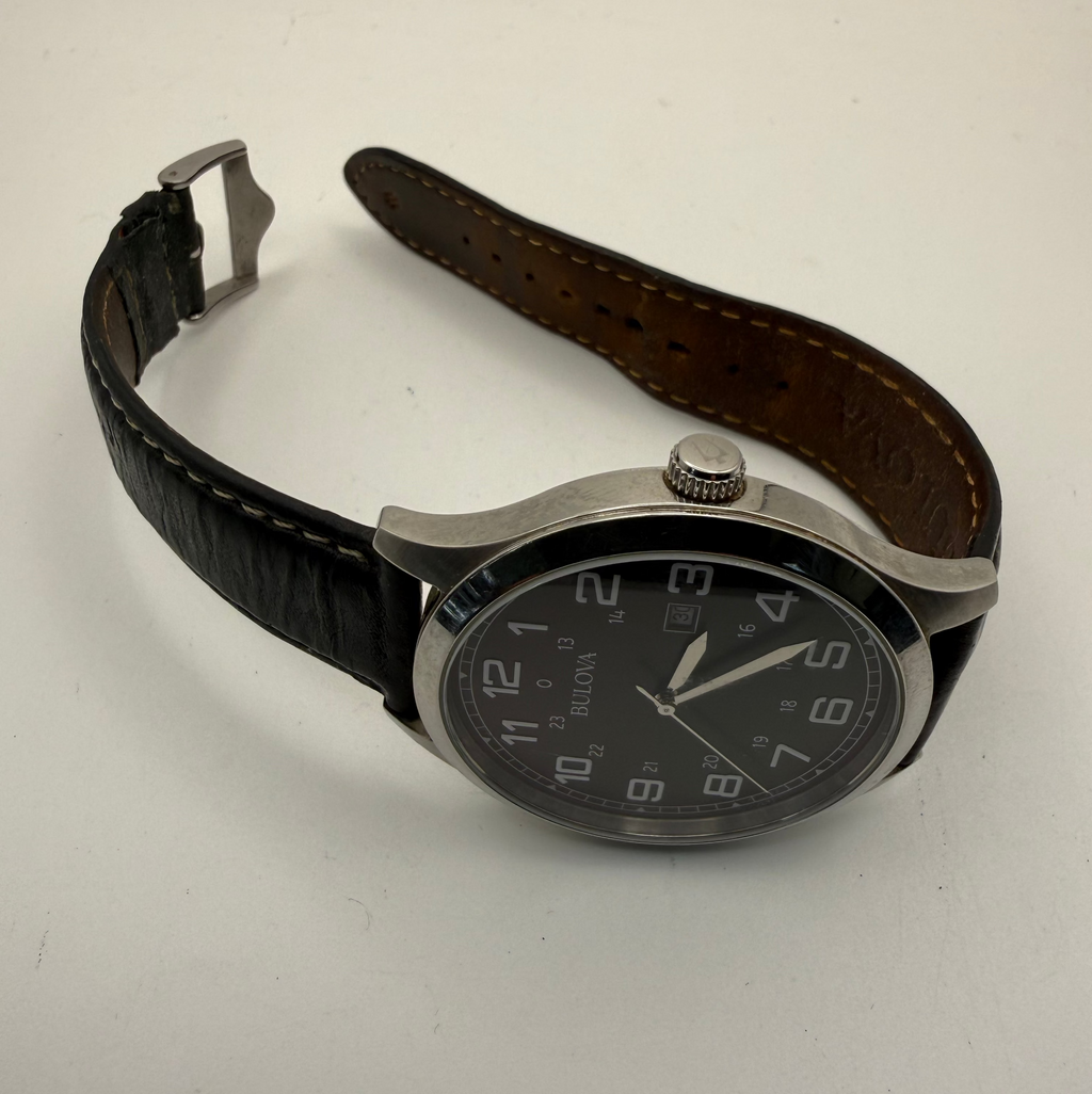 Bulova 98B276 Men’s Date Watch Black Dial Stainless Steel- £64.99