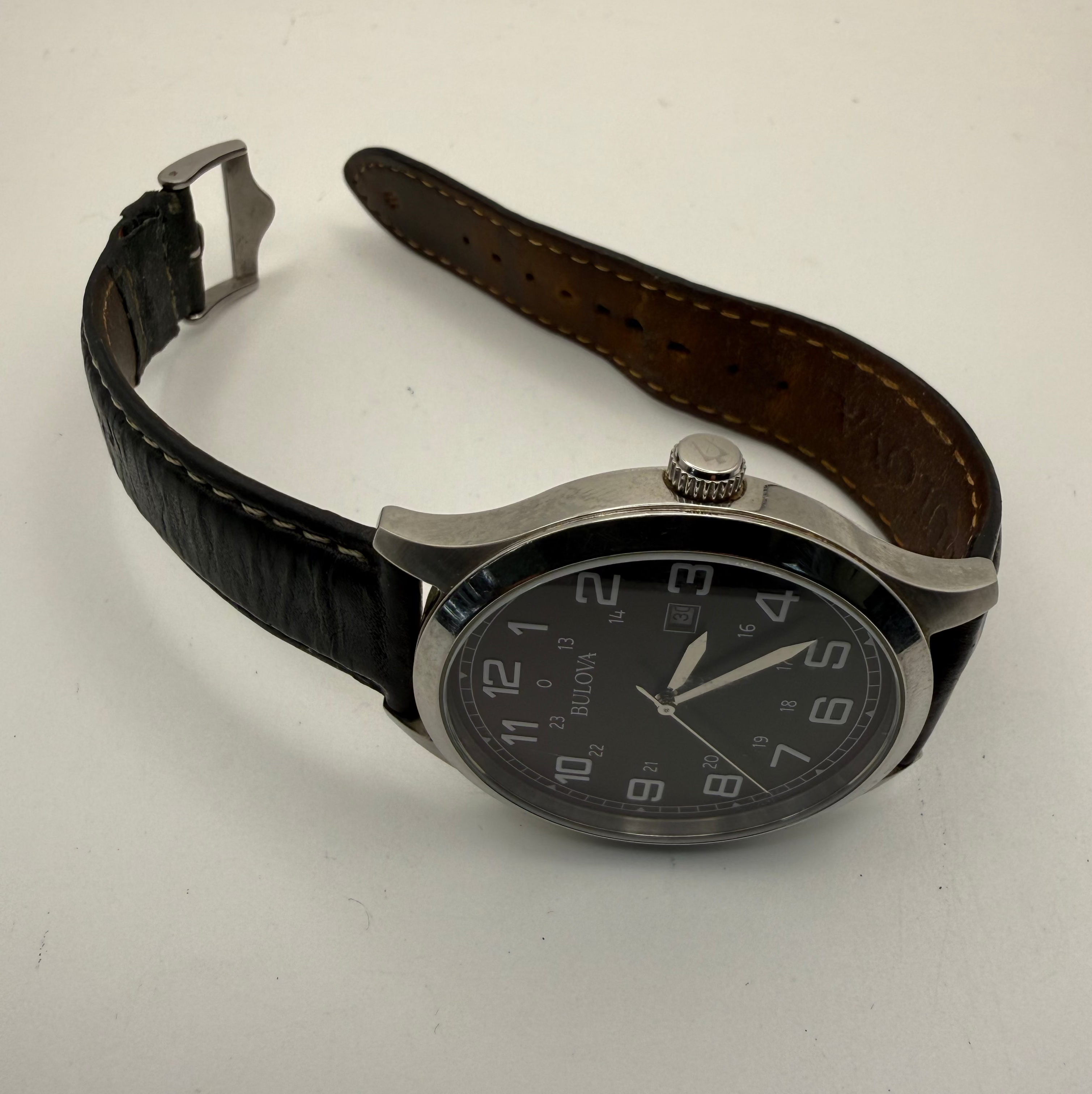 Bulova 98B276 Men’s Date Watch Black Dial Stainless Steel- £64.99