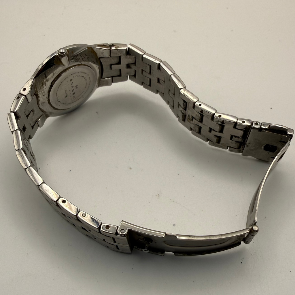 Skagen Denmark Stainless Steel Watch – Black Dial – Bracelet 16cm- £39.99