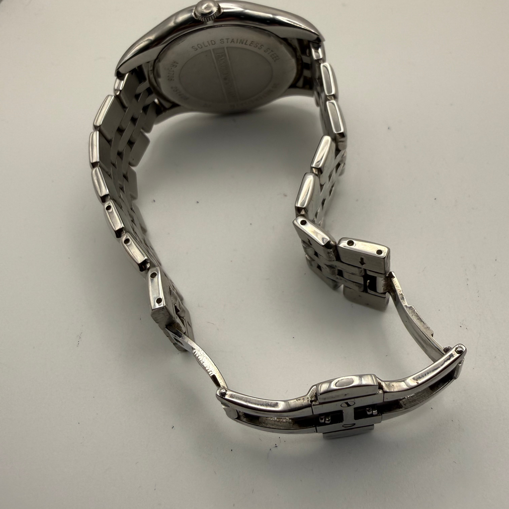 Emporio Armani AR-1706 Stainless Steel Watch – Black Dial – 16cm Bracelet- £59.99