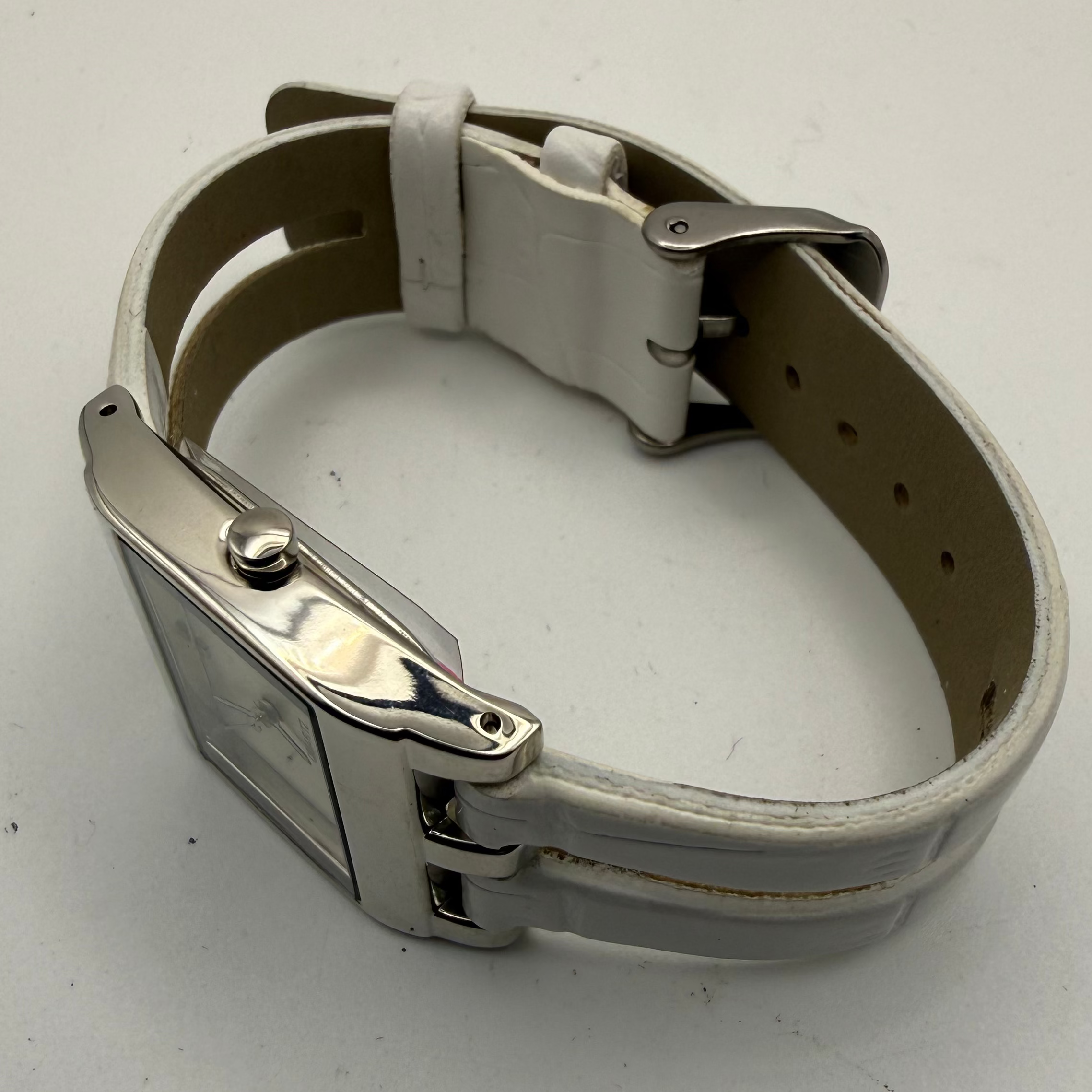 Sargent Ladies Fashion Watch – White Strap – New Battery- £7.00