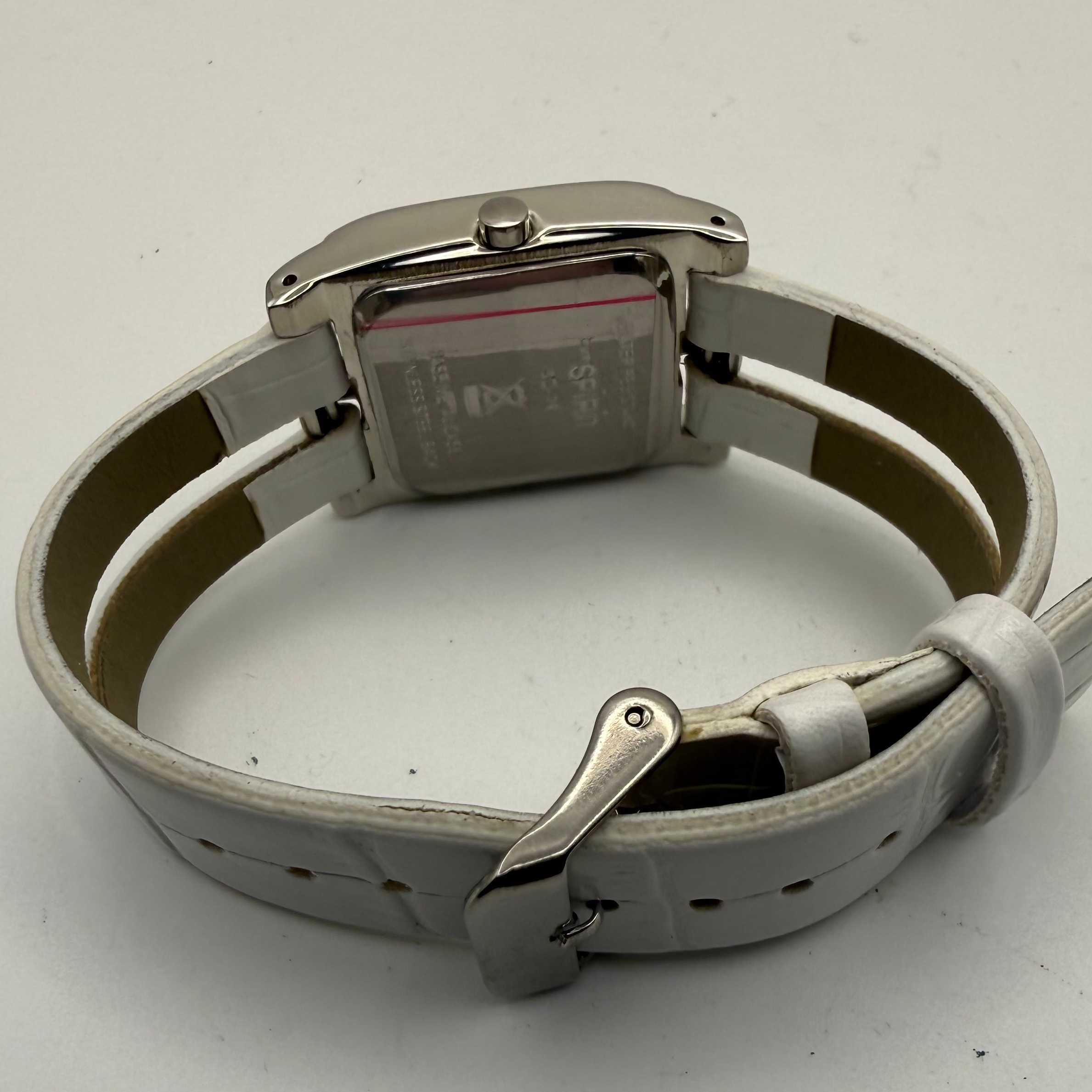 Sargent Ladies Fashion Watch – White Strap – New Battery- £7.00