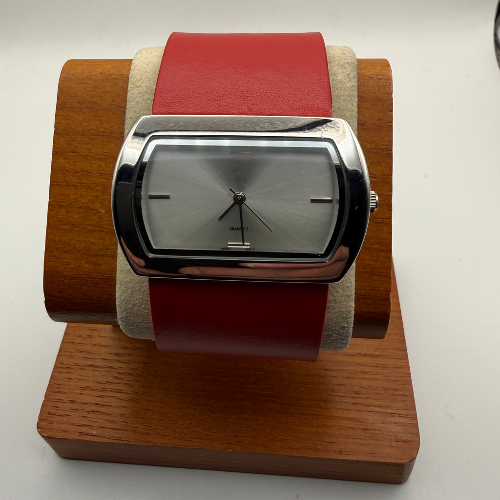 Sargent Ladies Fashion Watch – New (Wide Strap, Silver Dial)- £7.00