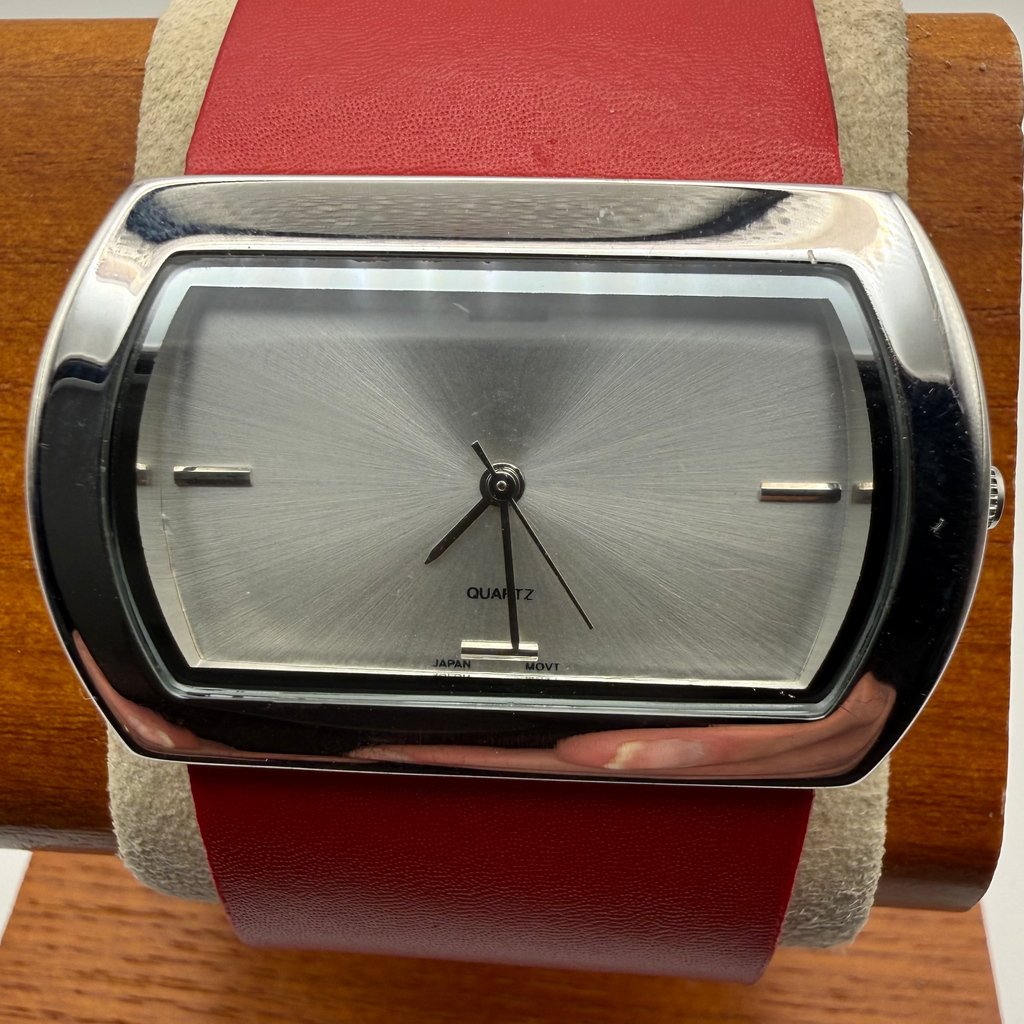 Sargent Ladies Fashion Watch – New (Wide Strap, Silver Dial)- £7.00