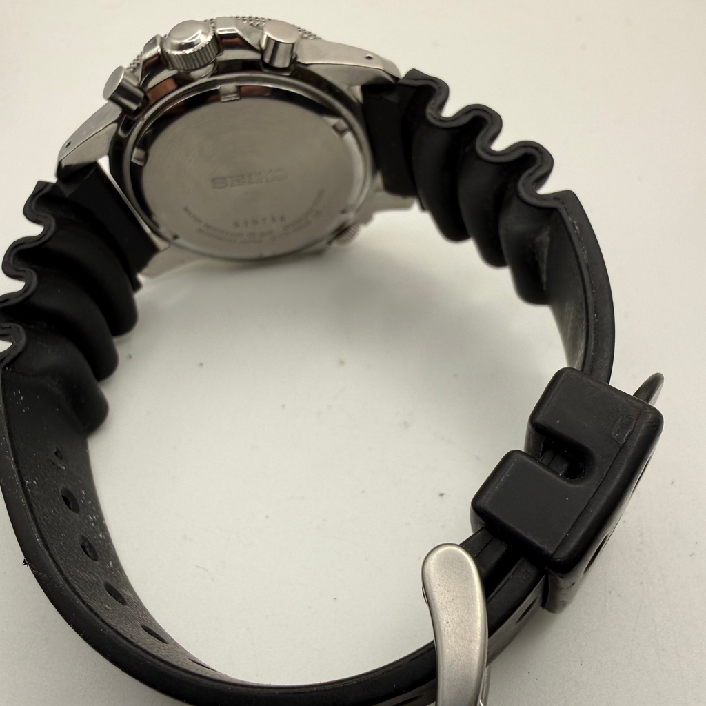 Seiko Solar Chronograph Alarm Compass V172 – Black Dial – Boxed- £229.99