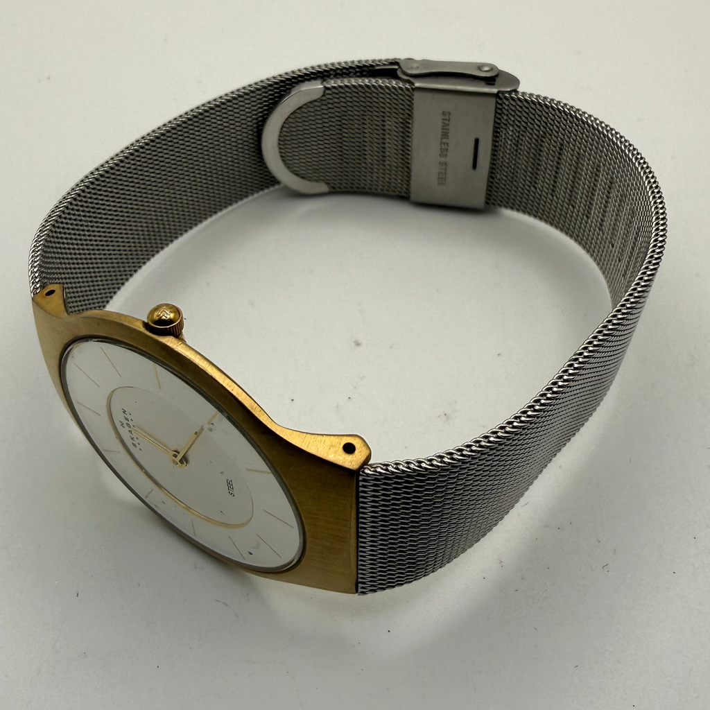 Skagen Denmark Minimalist Gold & Silver Mesh Watch- £49.99