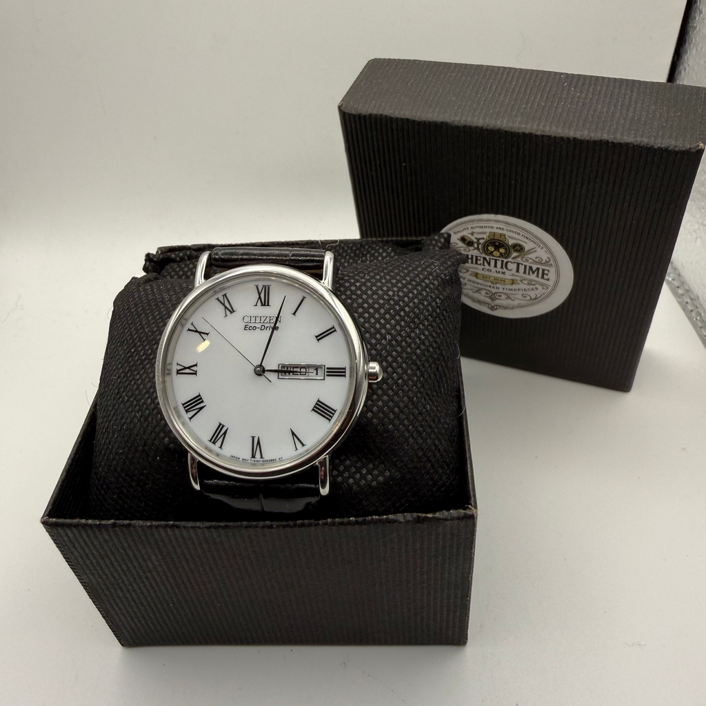 Citizen Eco-Drive E101-S082864 Gents Day-Date Dress Watch White Roman Dial- £99.99