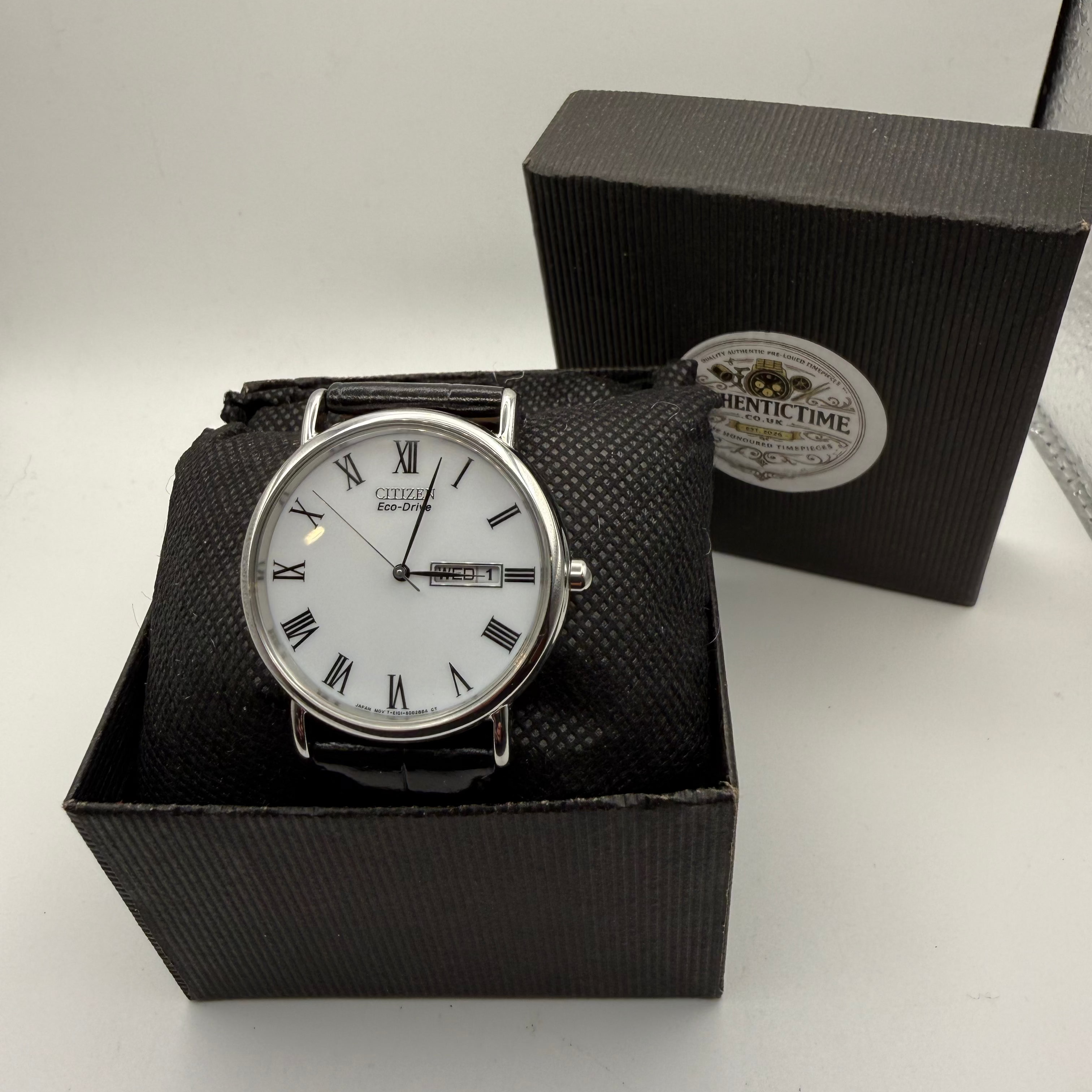 Citizen Eco-Drive E101-S082864 Gents Day-Date Dress Watch White Roman Dial- £99.99