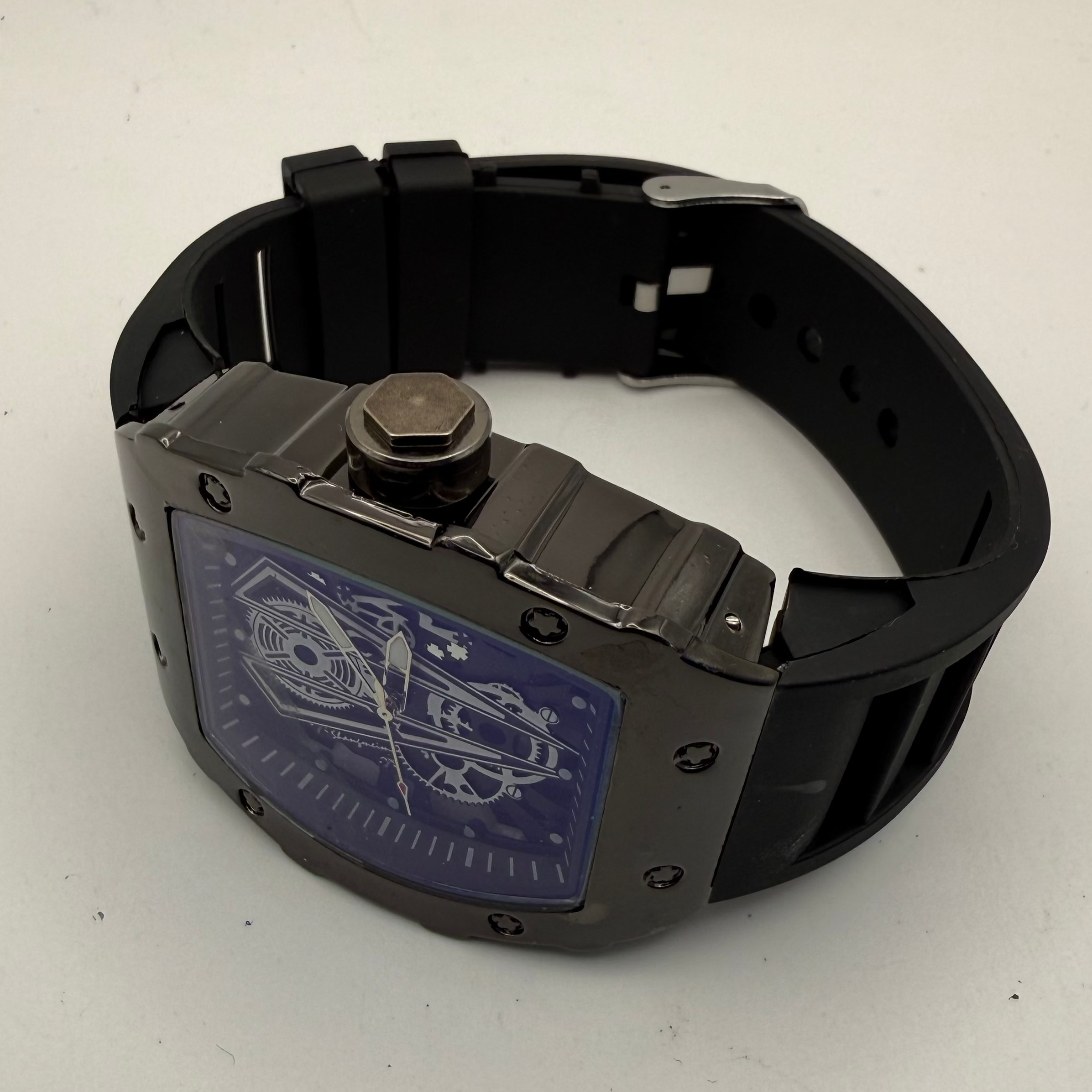 Black Skeleton Style Tonneau Watch – New In Box- £24.99