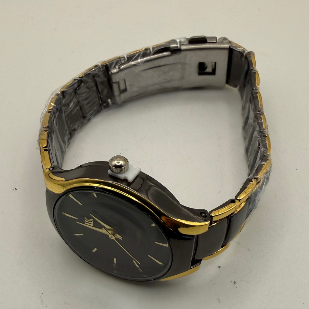 IK Collection Ladies Black & Gold Bracelet Watch – New in Box- £19.99