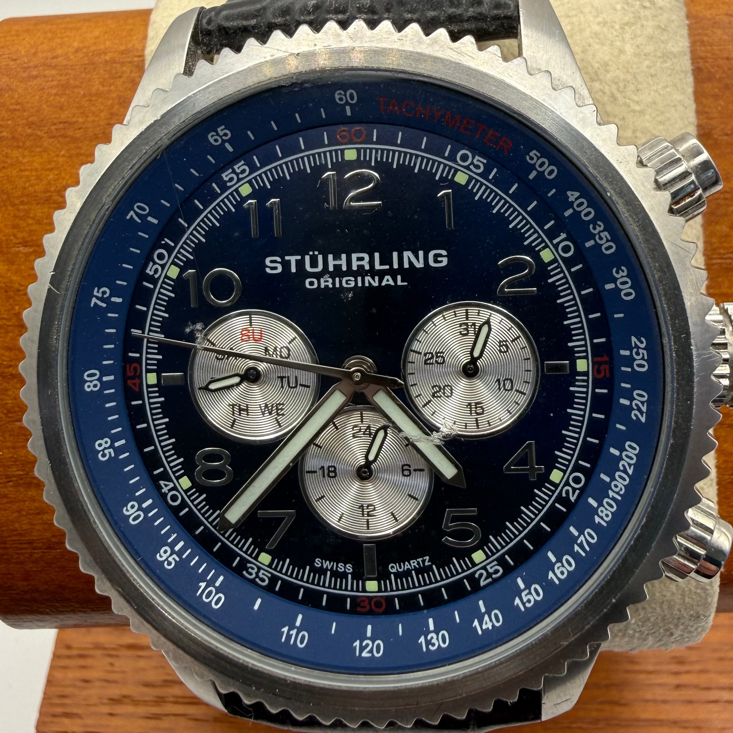 Stührling Original Chronograph Quartz – Blue Dial – Full Set- £79.99