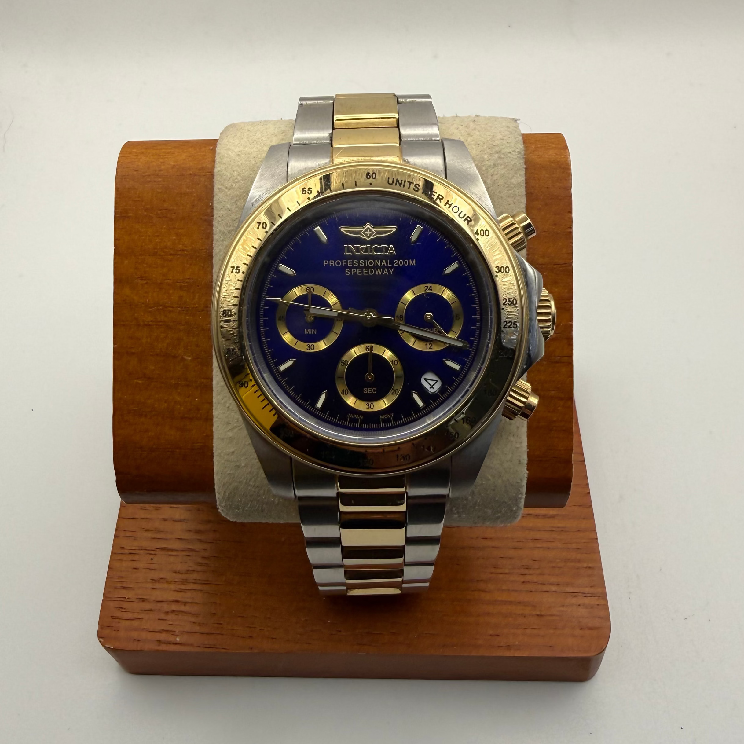 Invicta Speedway Professional 200M Chronograph 3644 Blue Dial Two Tone Full Set- £109.99