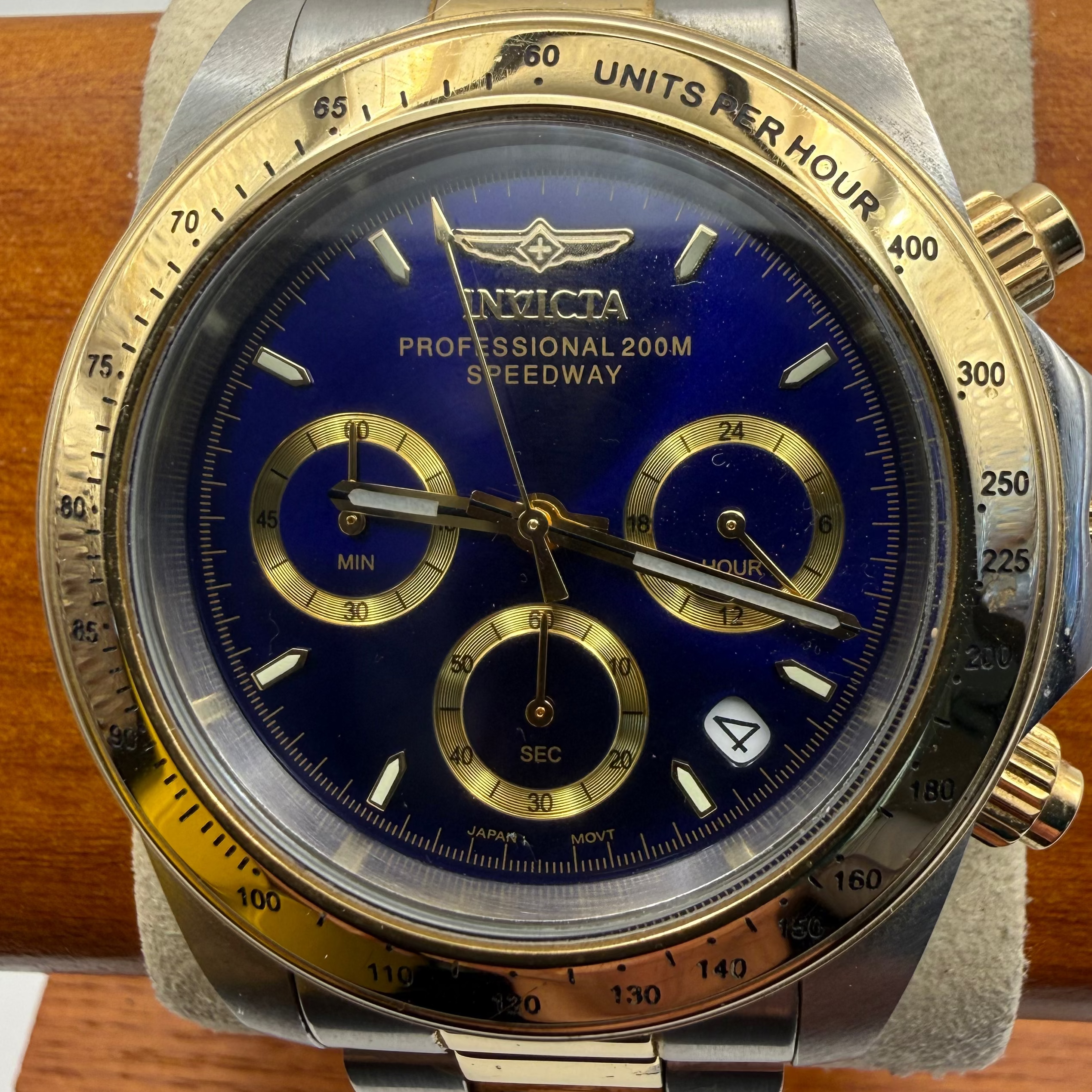 Invicta Speedway Professional 200M Chronograph 3644 Blue Dial Two Tone Full Set- £109.99