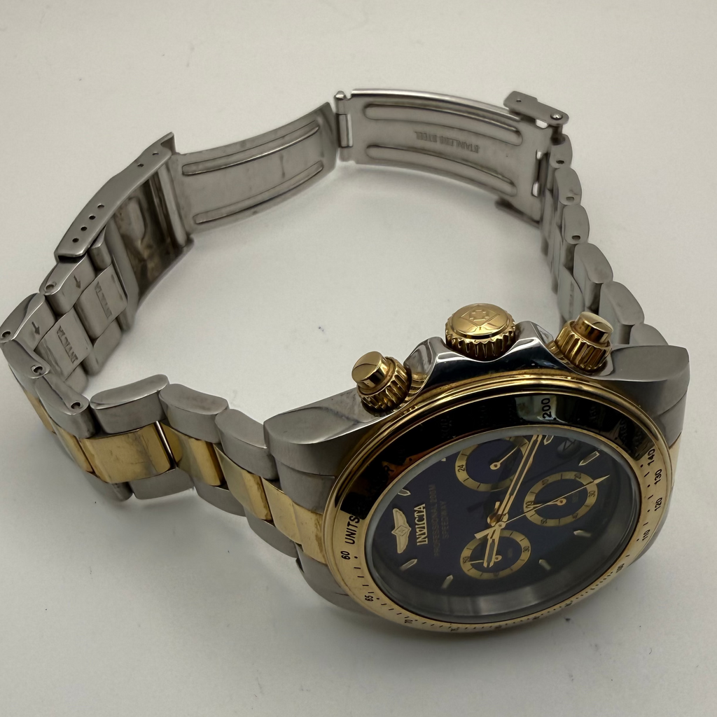 Invicta Speedway Professional 200M Chronograph 3644 Blue Dial Two Tone Full Set- £109.99