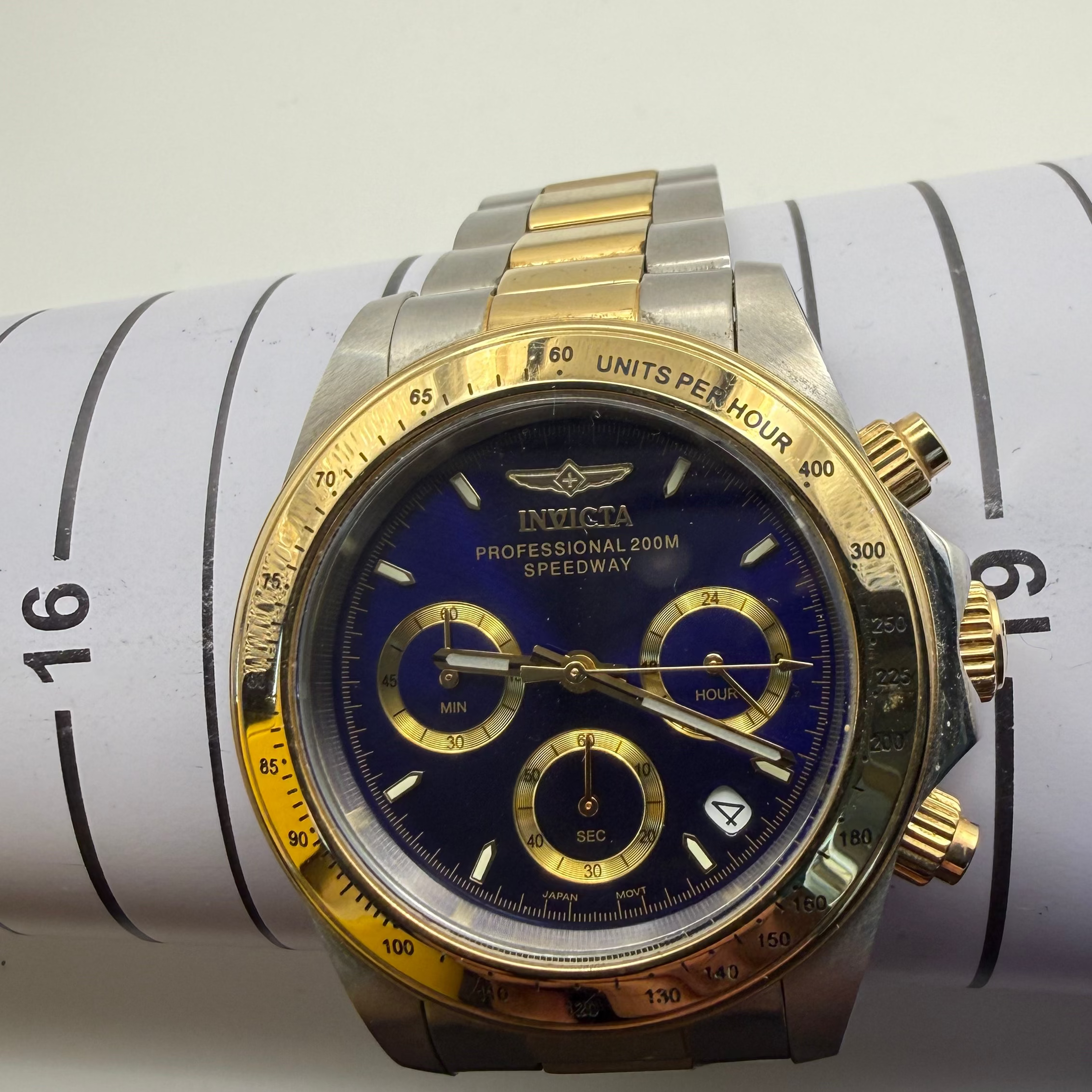 Invicta Speedway Professional 200M Chronograph 3644 Blue Dial Two Tone Full Set- £109.99