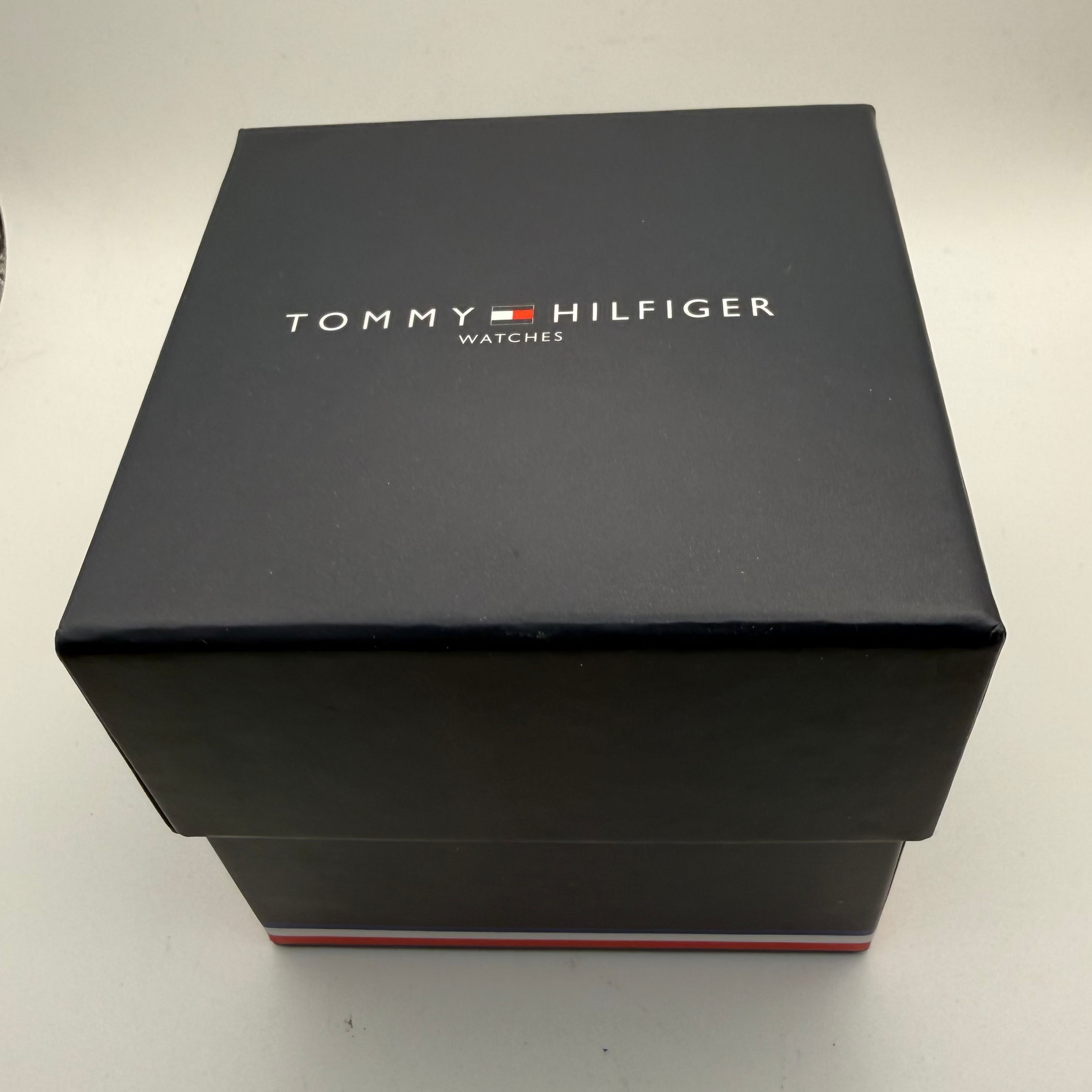 Tommy Hilfiger Black Dial Date Watch – Classic Leather Strap- £44.99