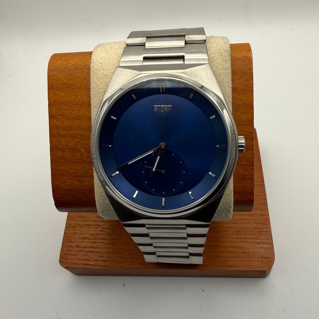 STORM London Blue Dial Stainless Steel Watch – Full Set- £64.99