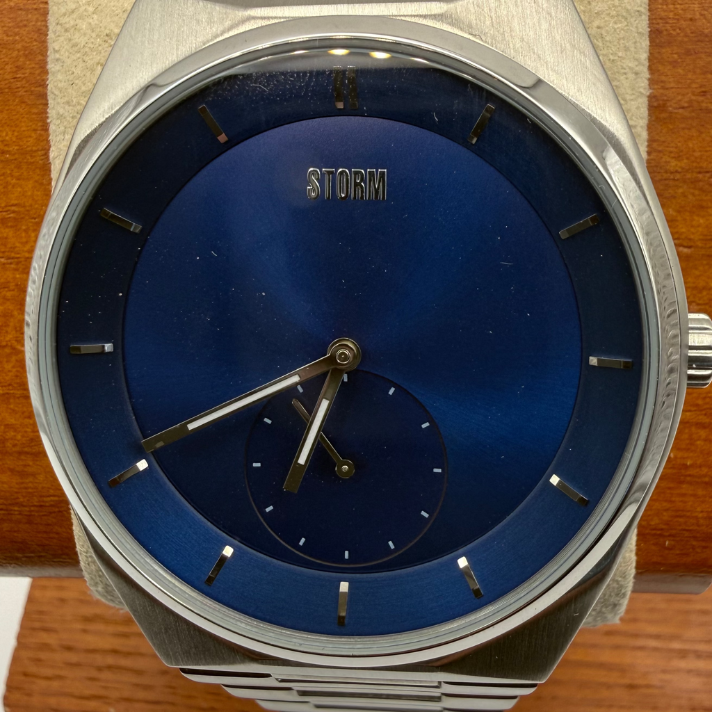 STORM London Blue Dial Stainless Steel Watch – Full Set- £64.99