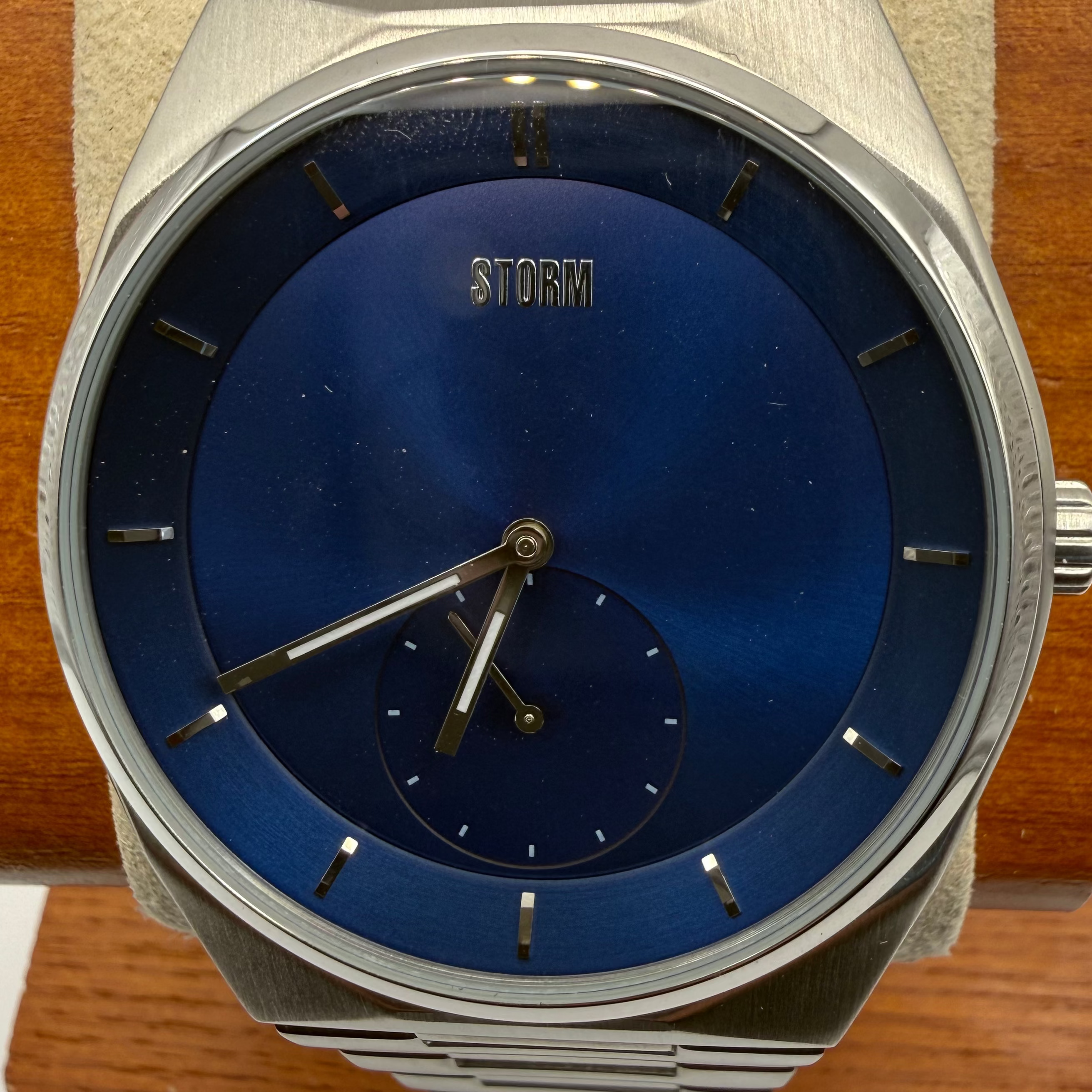 STORM London Blue Dial Stainless Steel Watch – Full Set- £64.99
