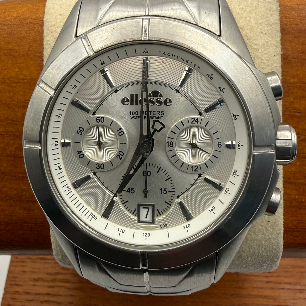 Ellesse Chronograph Stainless Steel Watch – 100M – Sport Luxury Look- £49.99