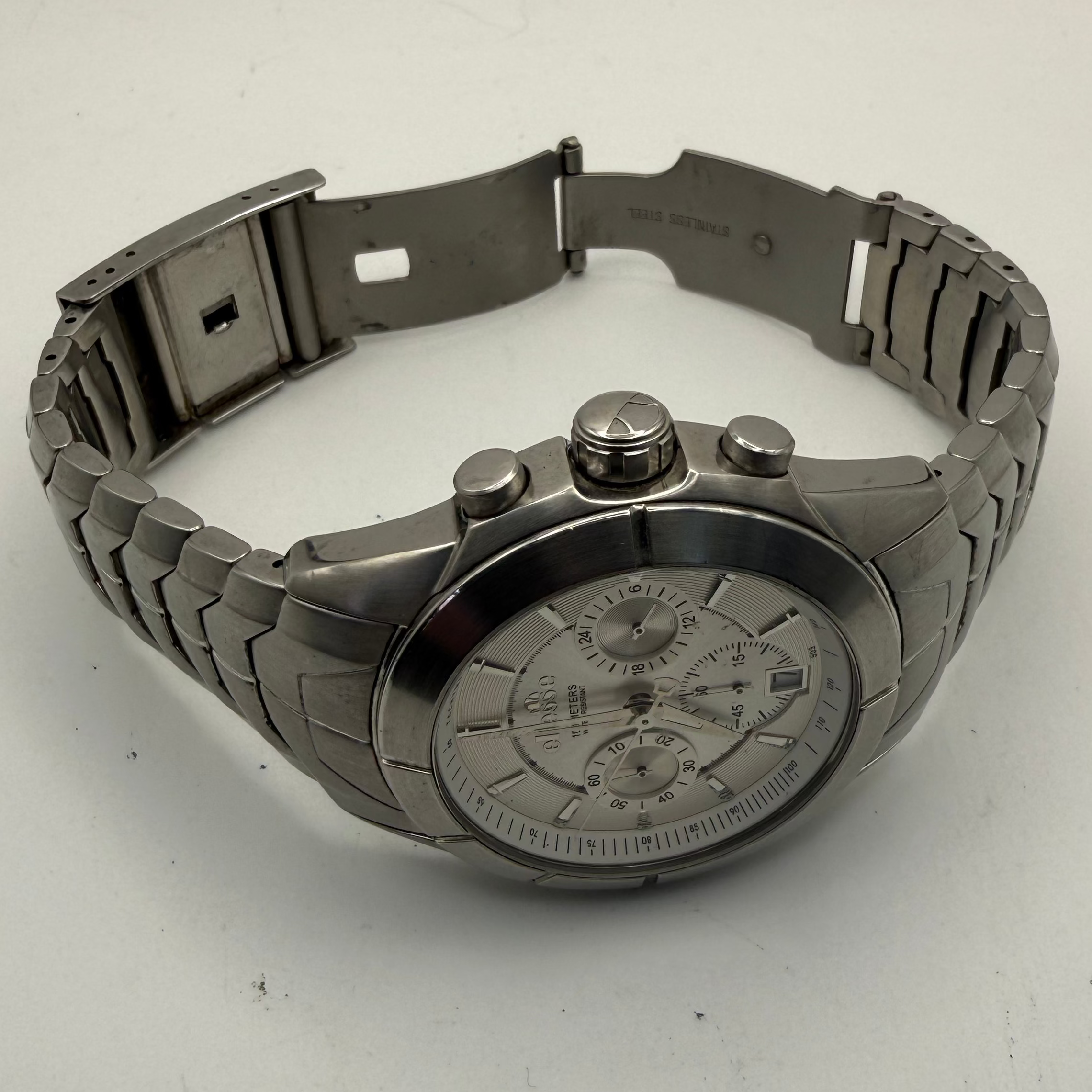 Ellesse Chronograph Stainless Steel Watch – 100M – Sport Luxury Look- £49.99
