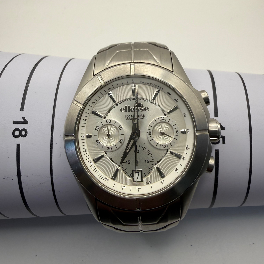 Ellesse Chronograph Stainless Steel Watch – 100M – Sport Luxury Look- £49.99