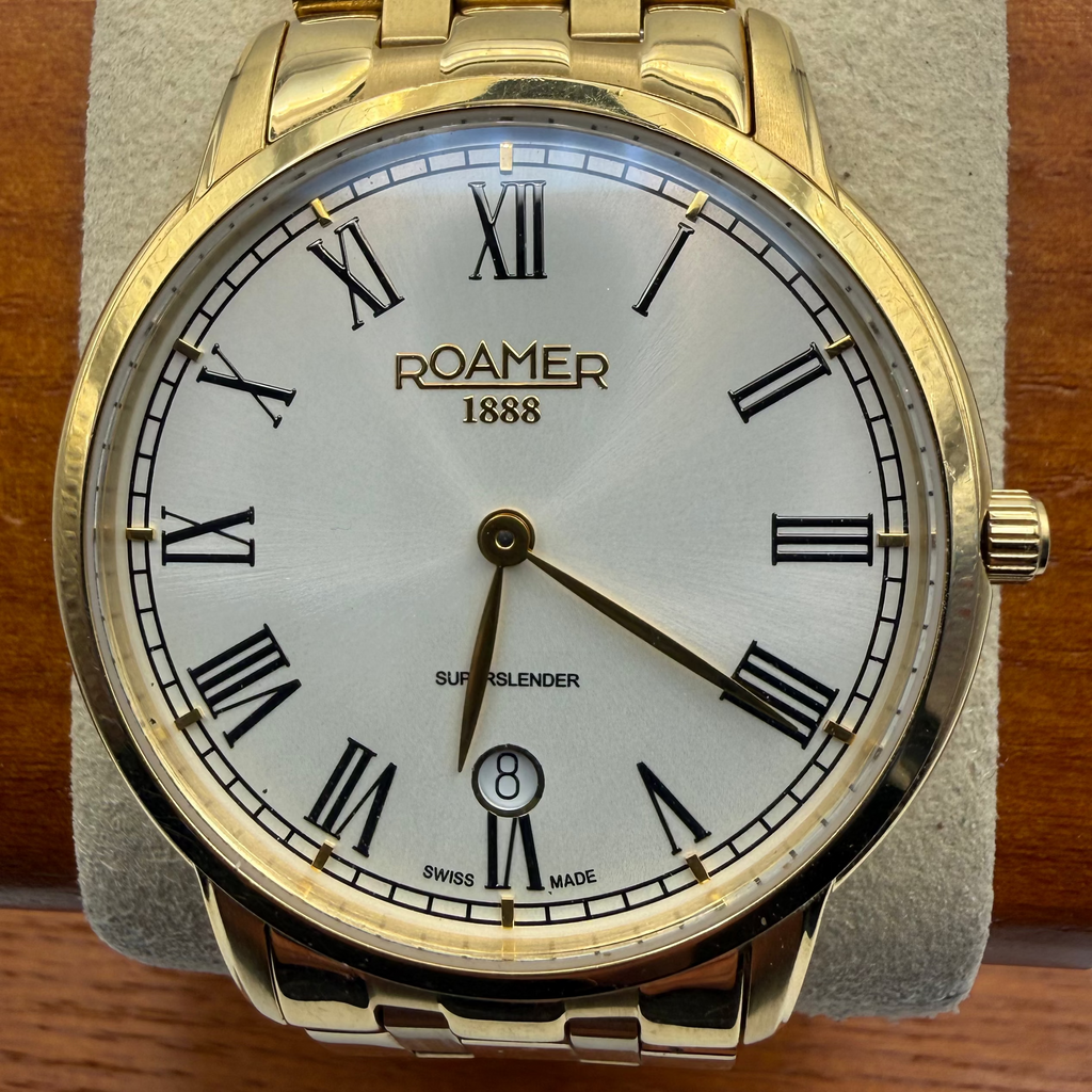 Roamer 1888 Superslender Gold Tone Swiss Dress Watch- £149.99