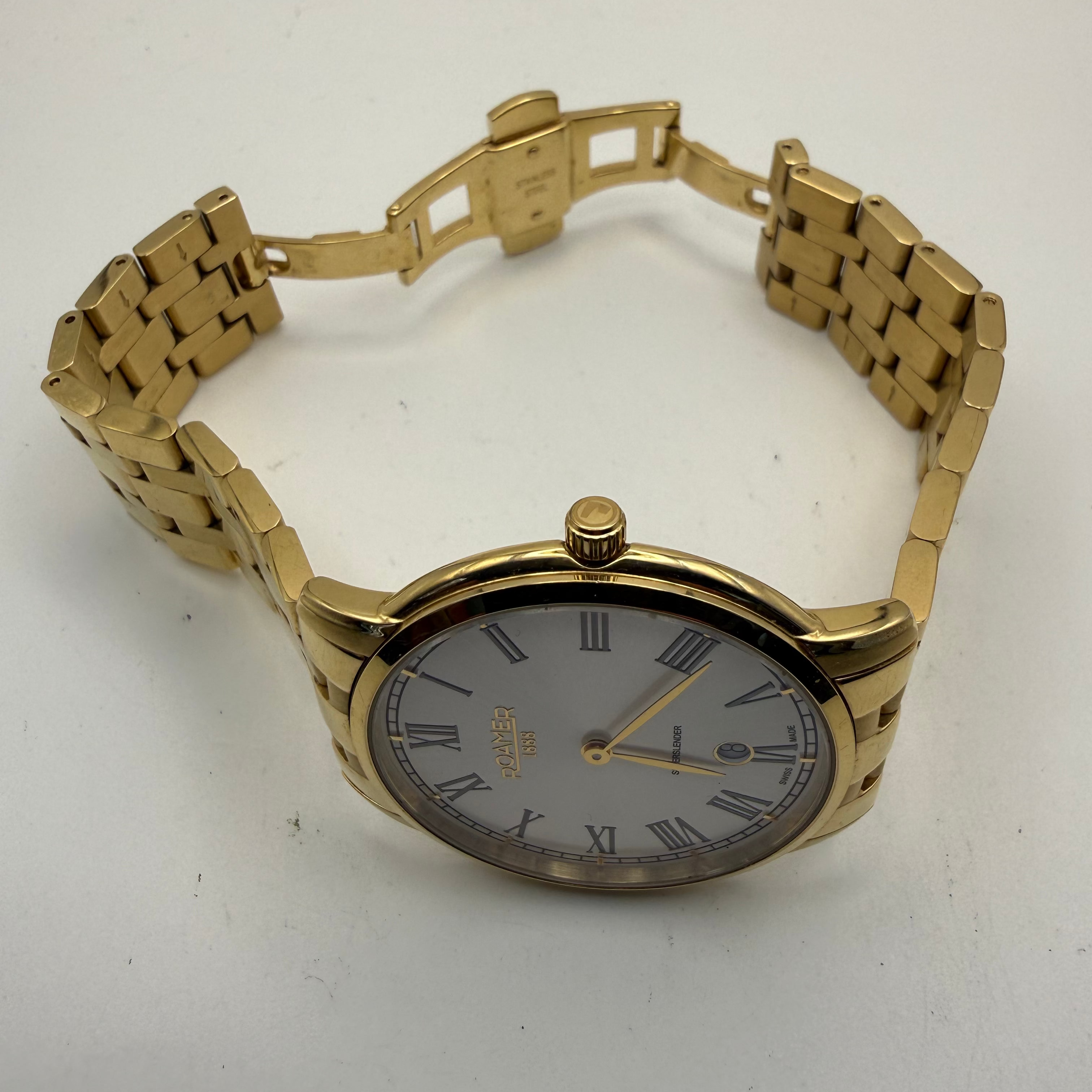 Roamer 1888 Superslender Gold Tone Swiss Dress Watch- £149.99