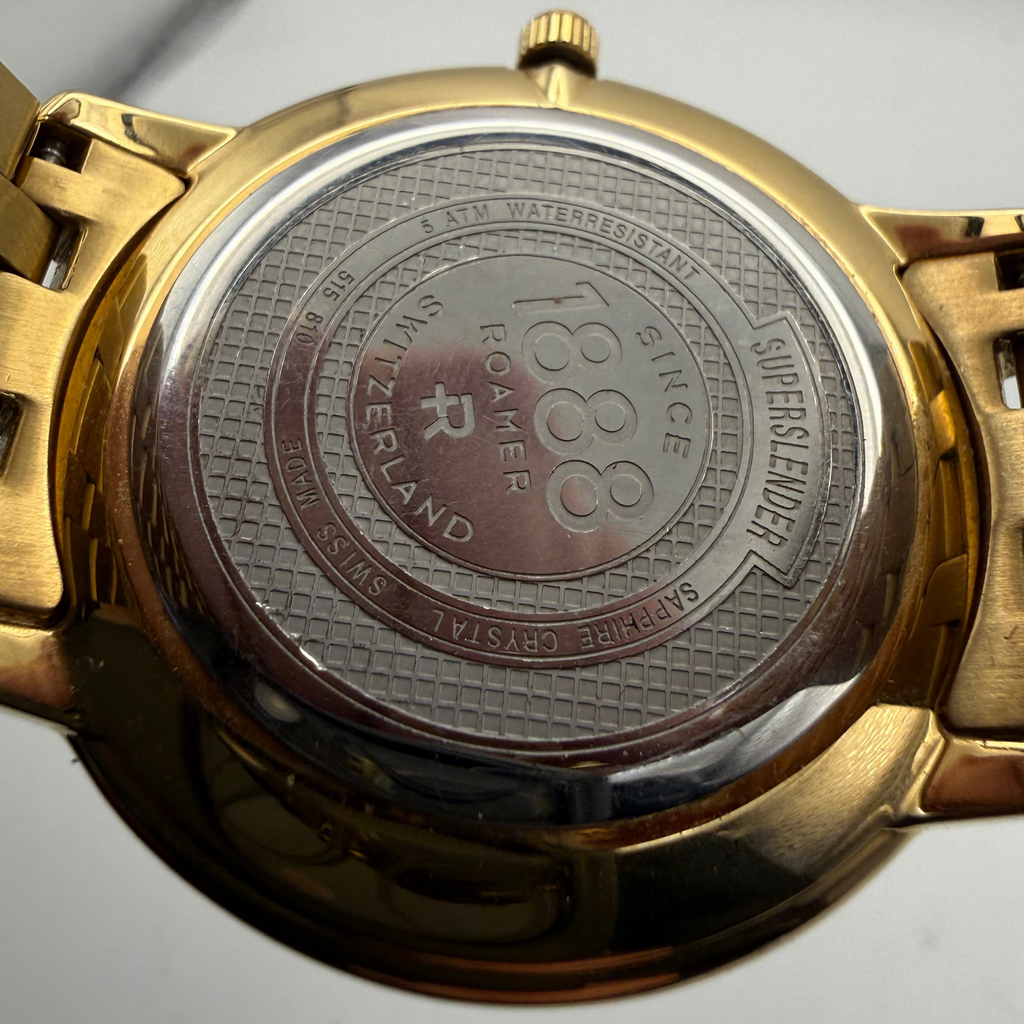 Roamer 1888 Superslender Gold Tone Swiss Dress Watch- £149.99