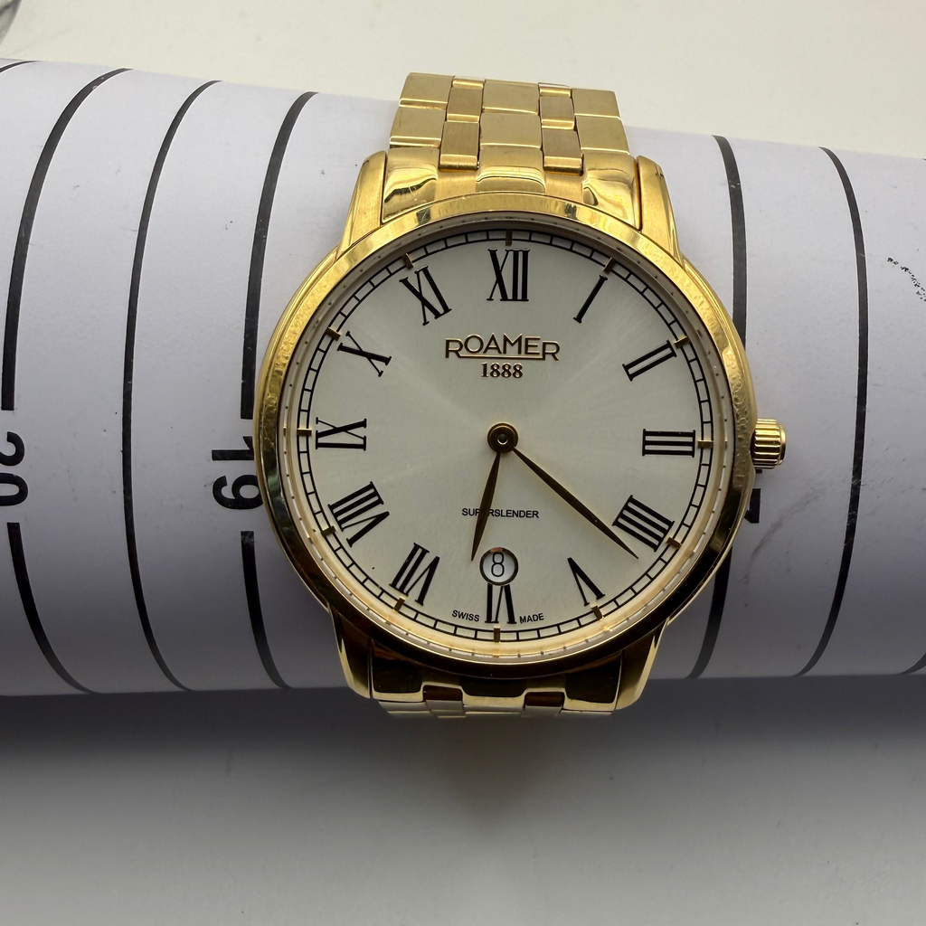 Roamer 1888 Superslender Gold Tone Swiss Dress Watch- £149.99