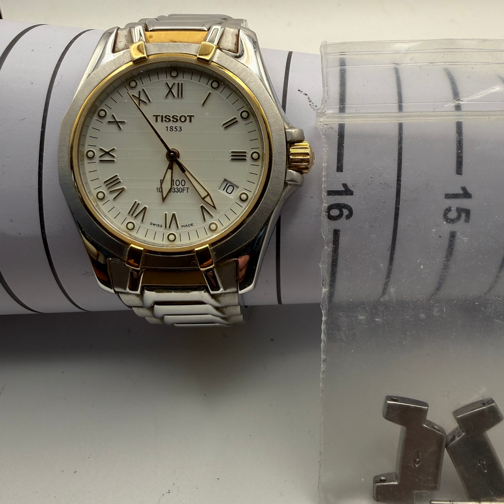 Tissot PR100 Two-Tone Quartz Watch – Full Set | Swiss Made | 100M Water Resistant- £169.99