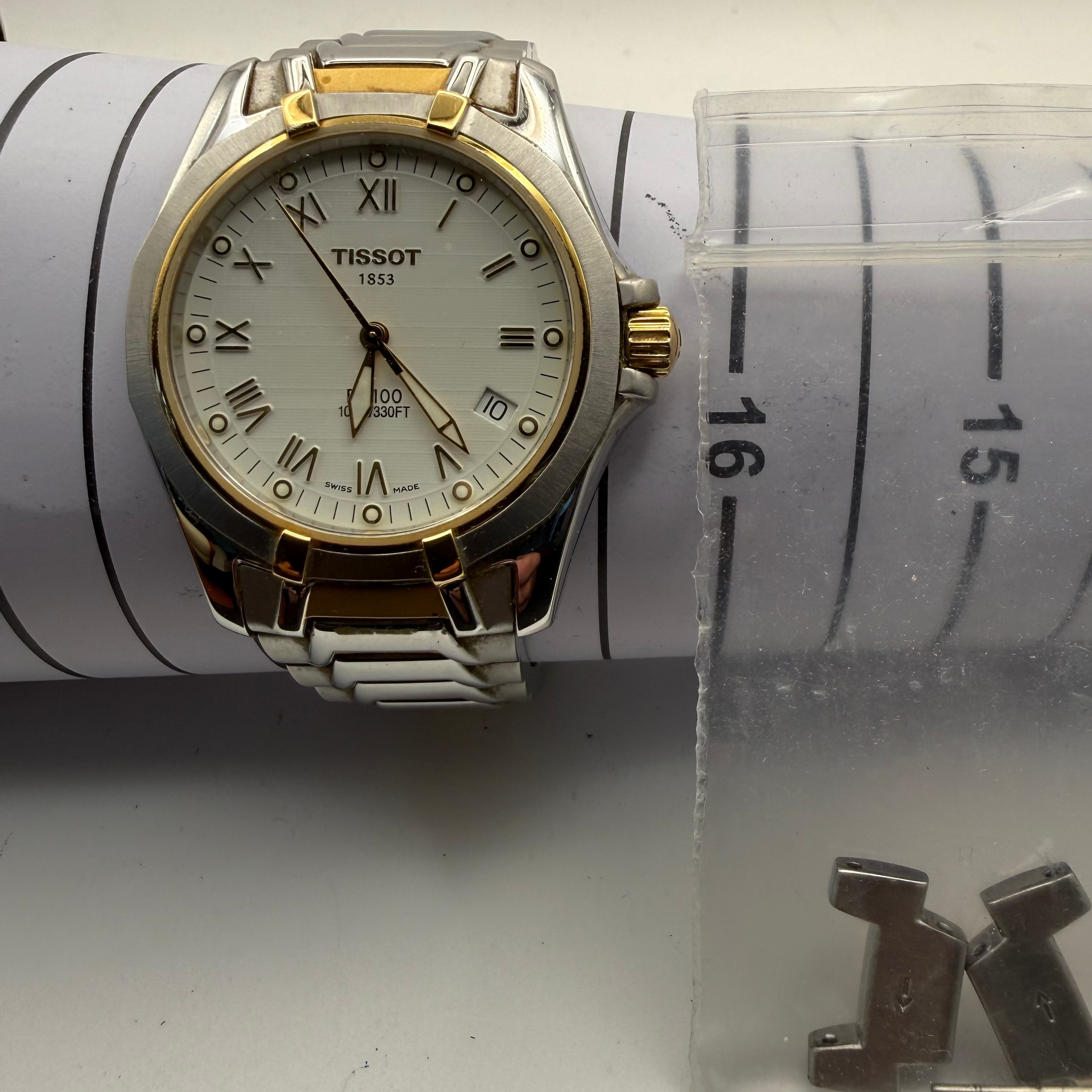 Tissot PR100 Two-Tone Quartz Watch – Full Set | Swiss Made | 100M Water Resistant- £169.99
