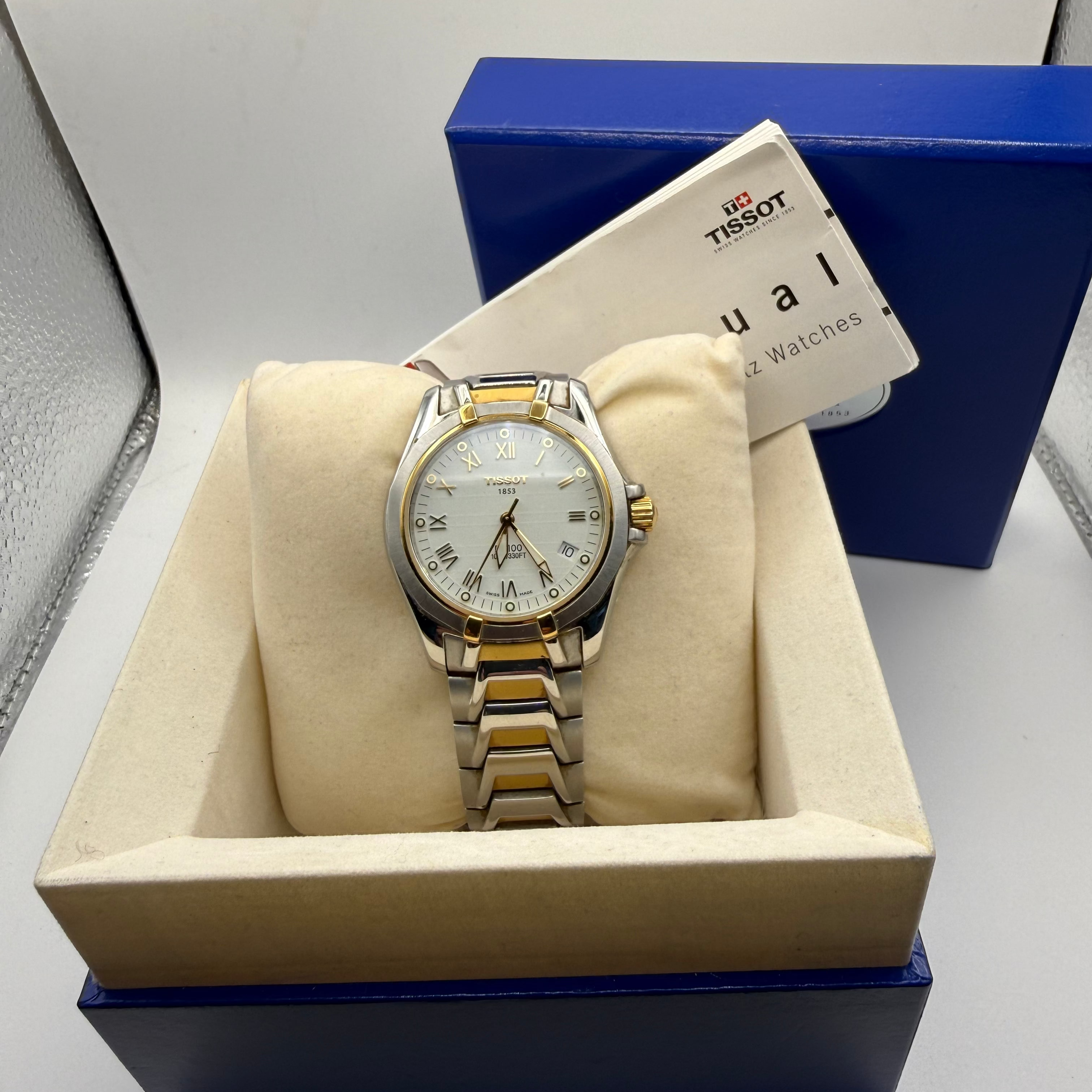 Tissot PR100 Two-Tone Quartz Watch – Full Set | Swiss Made | 100M Water Resistant- £169.99