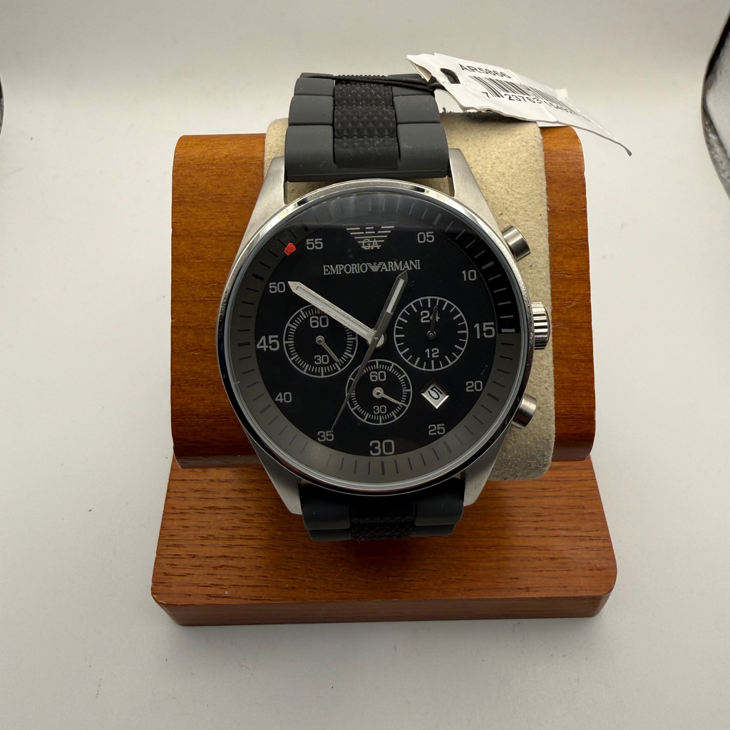 Emporio Armani Chronograph Black Dial – Full Set – As New Condition- £119.99