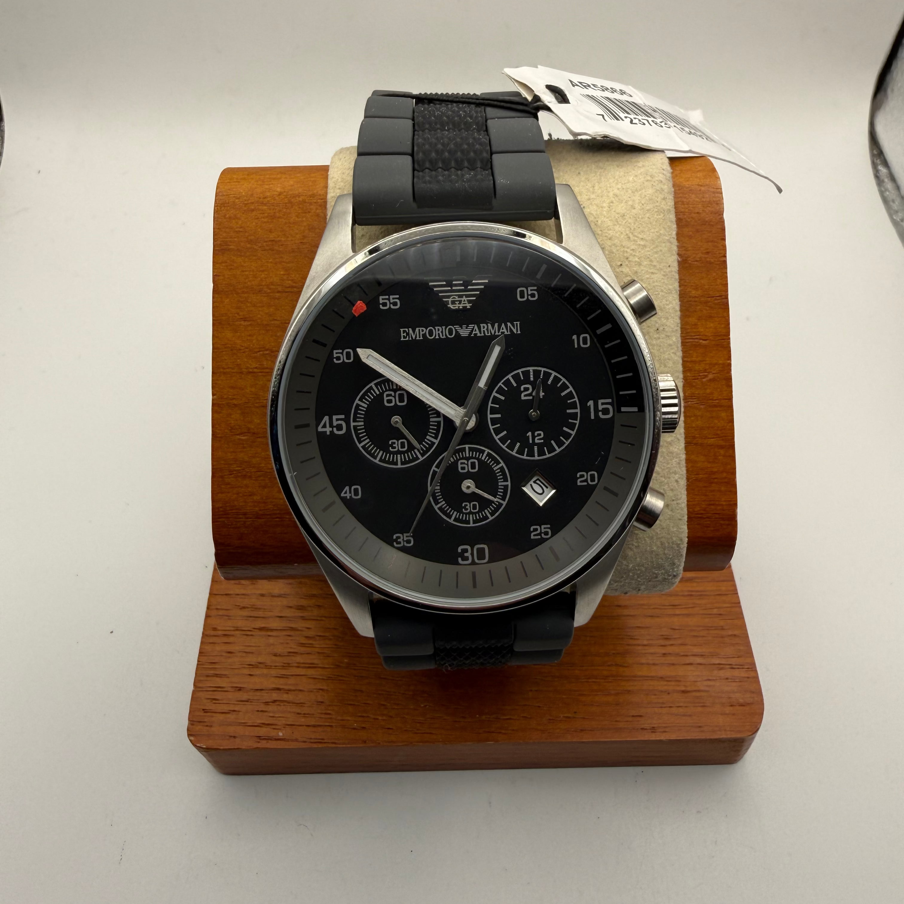 Emporio Armani Chronograph Black Dial – Full Set – As New Condition- £119.99
