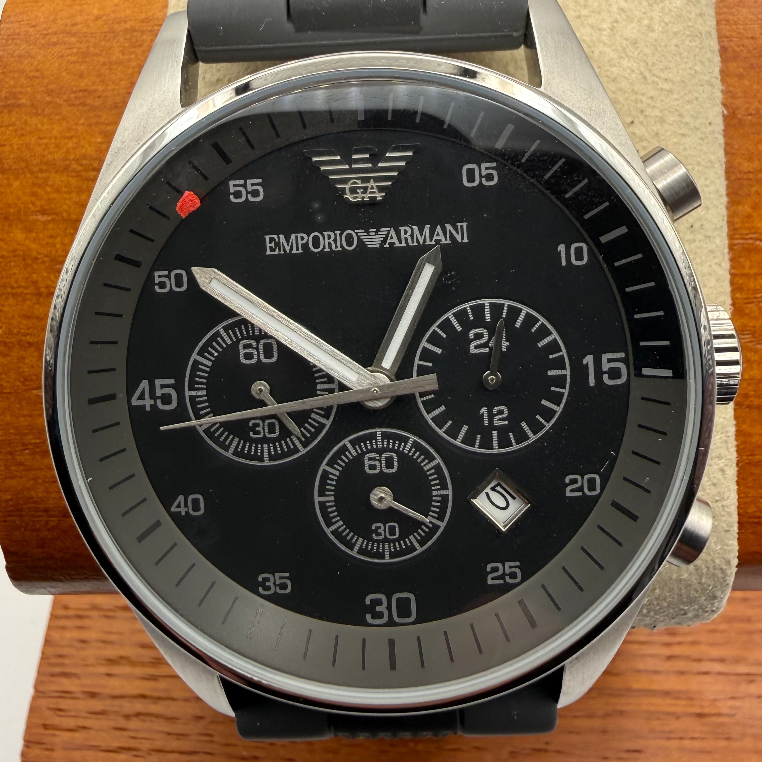 Emporio Armani Chronograph Black Dial – Full Set – As New Condition- £119.99