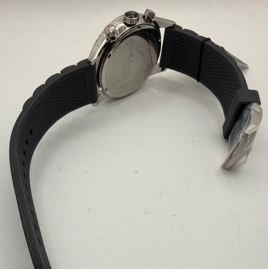 Emporio Armani Chronograph Black Dial – Full Set – As New Condition- £119.99
