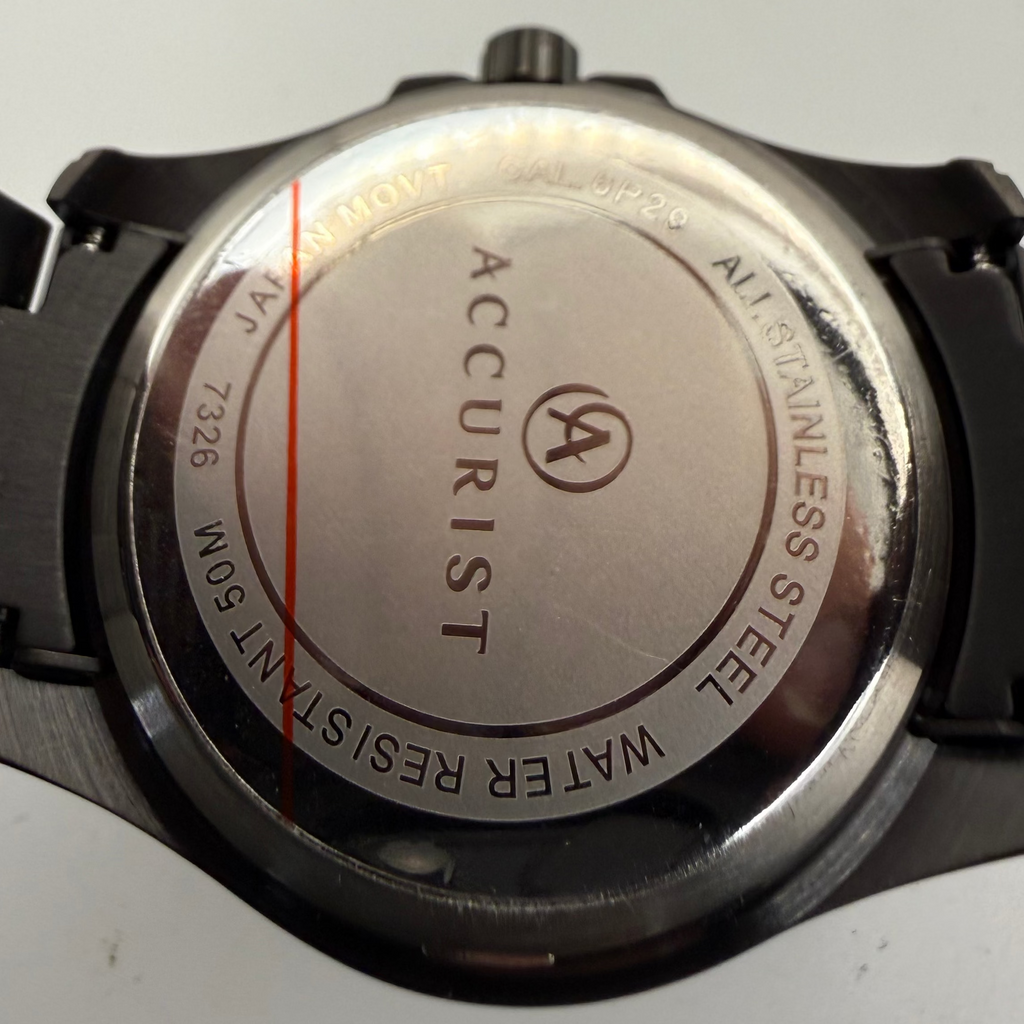 Accurist London Black Ion-Plated Multi-Function Men’s Watch – Full Set Boxed- £69.95